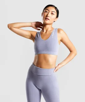 Gymshark Power Down Sports Bra - Steel Blue