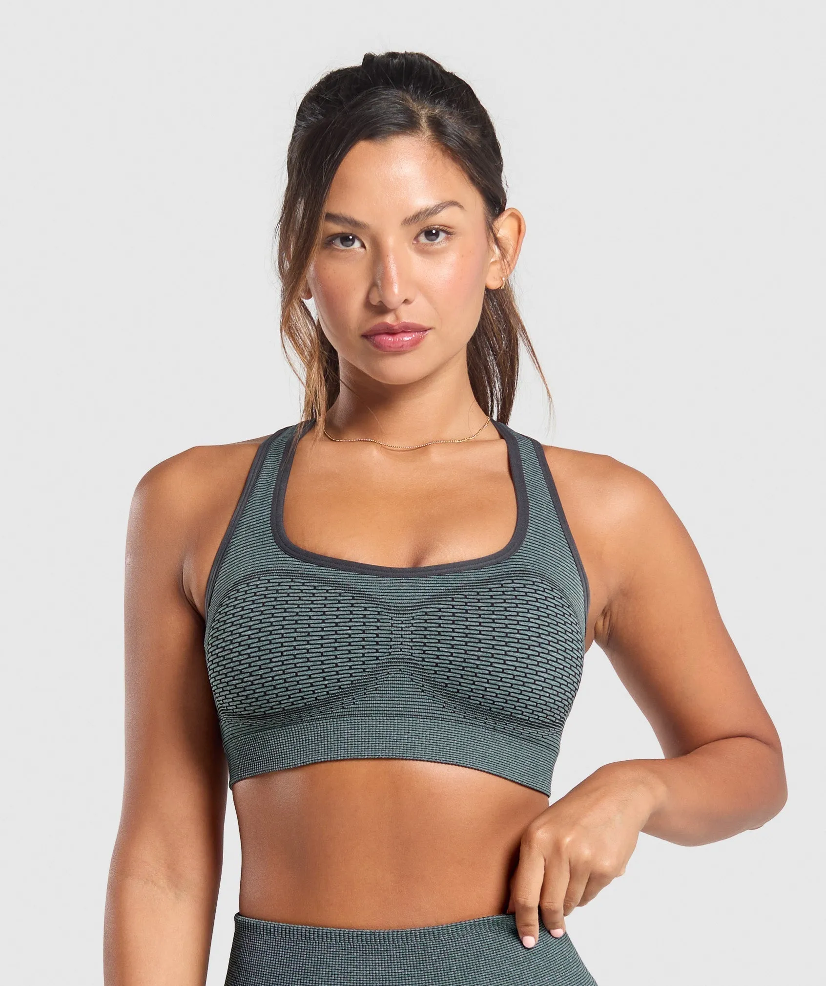 Gymshark Sport Seamless Sports Bra - Victory Green/Discipline Green
