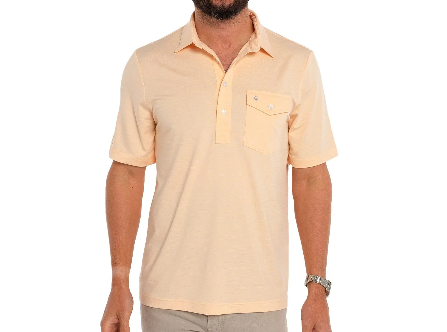 Heather Performance Sport Players Shirt - High Noon