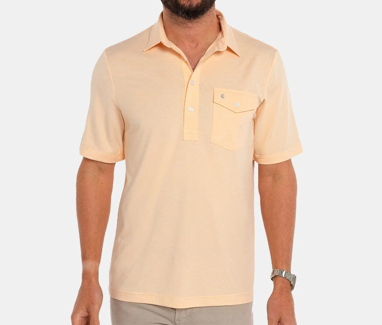 Heather Performance Sport Players Shirt - High Noon