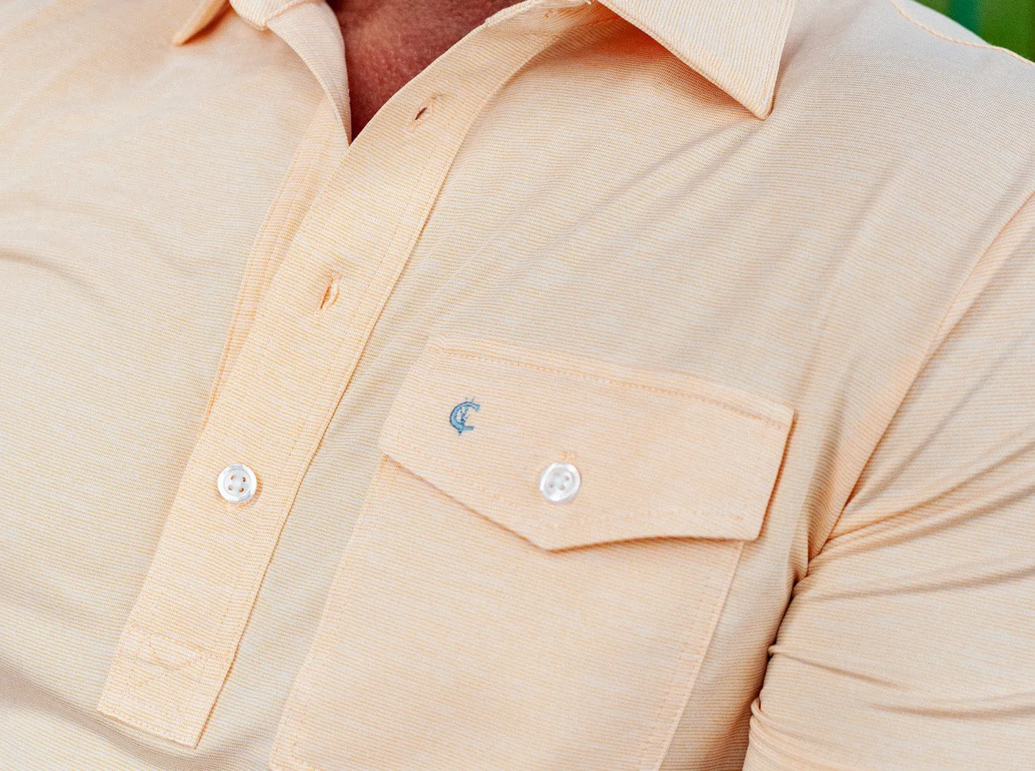 Heather Performance Sport Players Shirt - High Noon