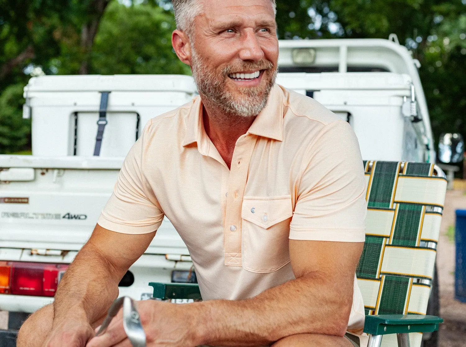 Heather Performance Sport Players Shirt - High Noon