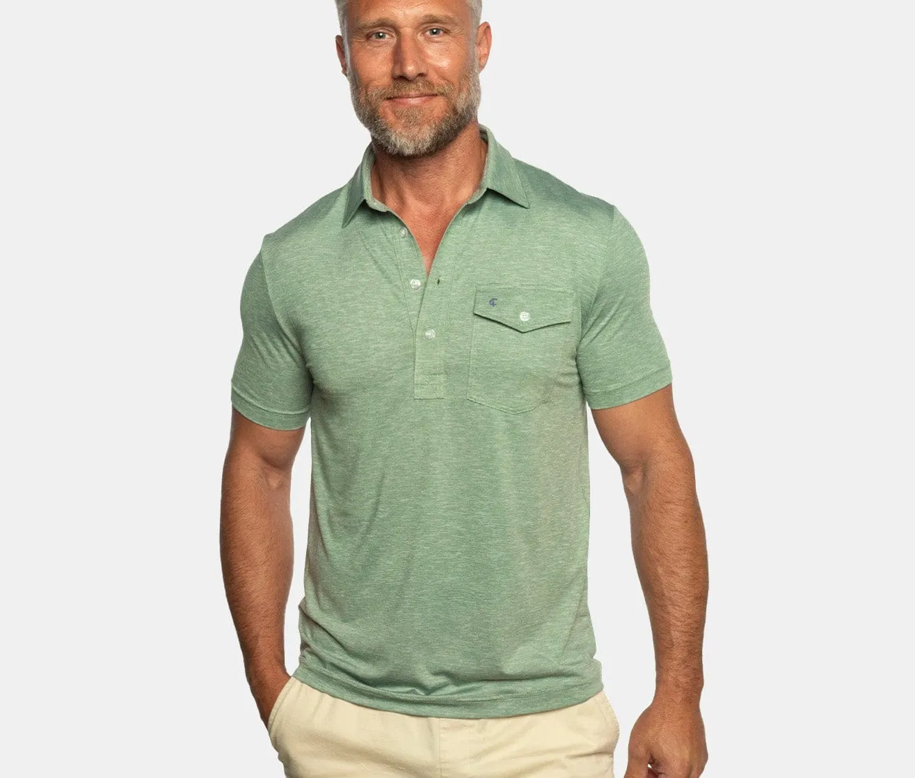 Heather Performance Sport Players Shirt - Rattlesnake