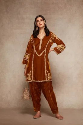 Honey Gold Kurta and Salwar Set