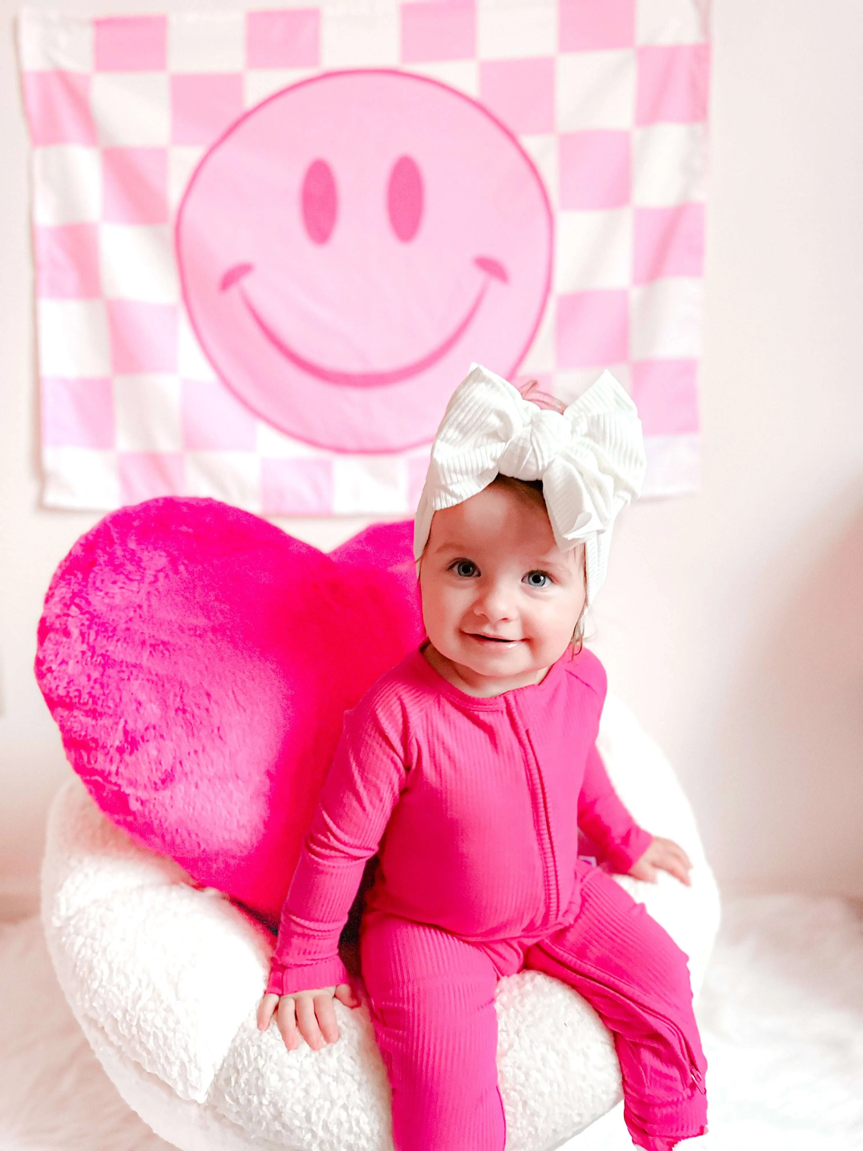 Hot Pink Rib Dream Baby Romper