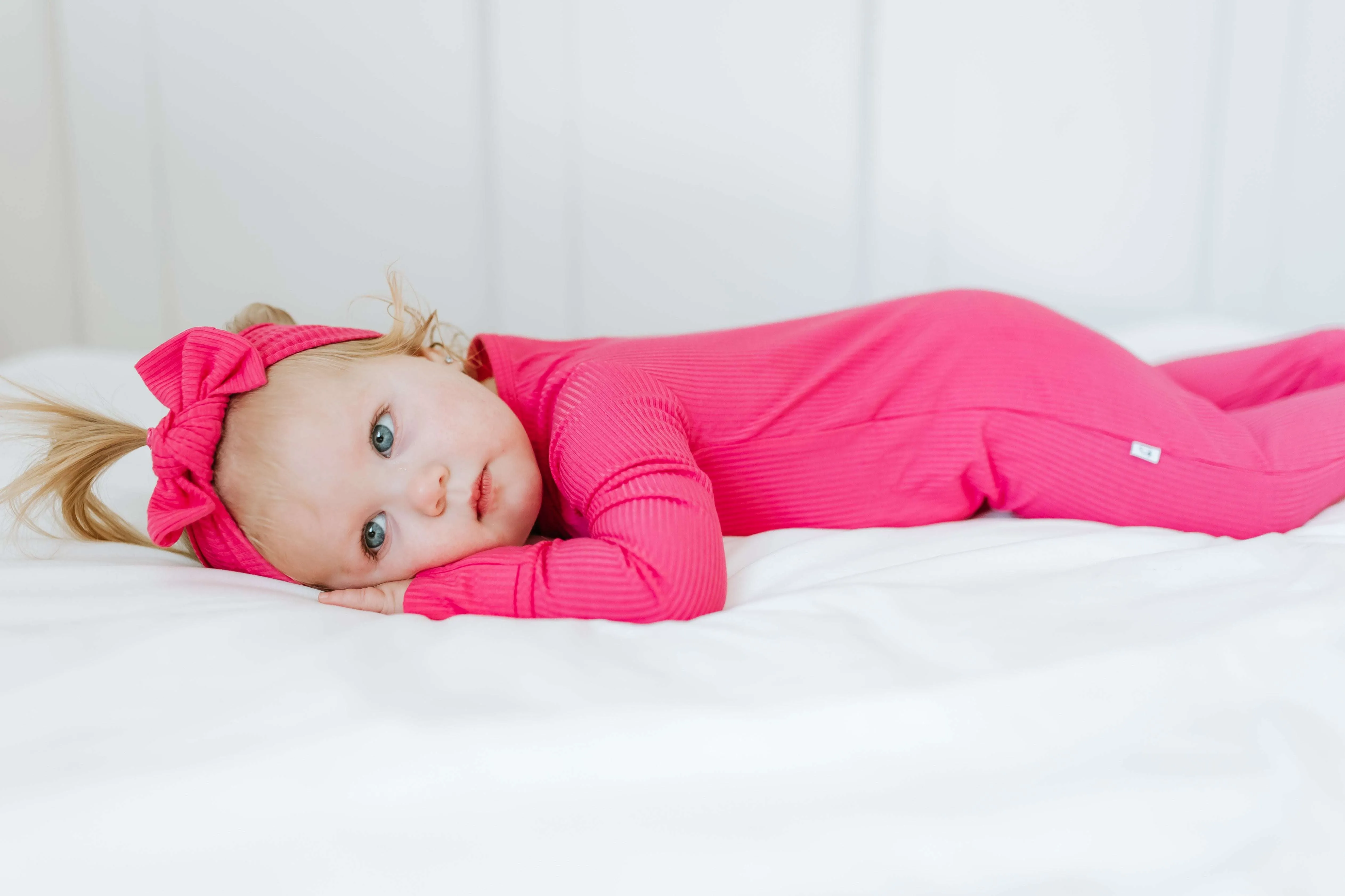 Hot Pink Rib Dream Baby Romper