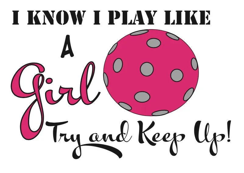 I know I Play Like a Girl Try to Keep Up | Clearance Women’s Racerback Tank | 100% Polyester