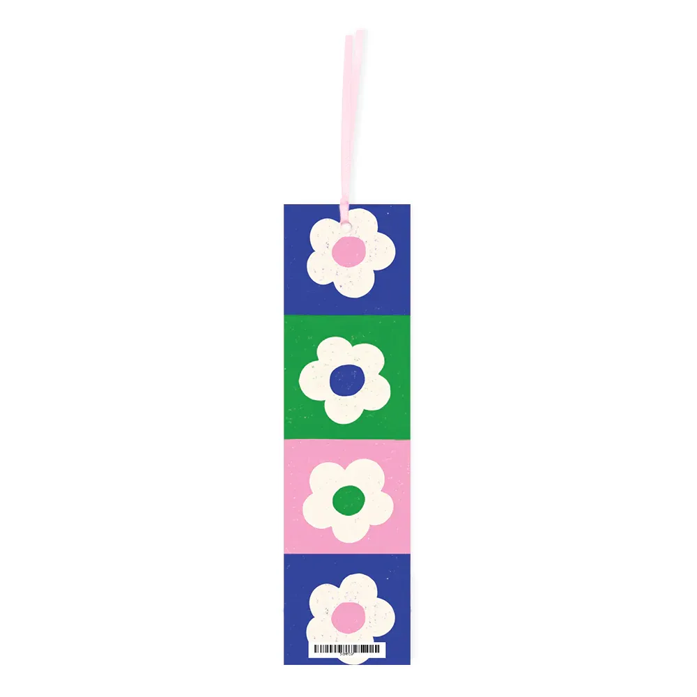 Iko Iko Double-Sided Bookmark - Flower Check