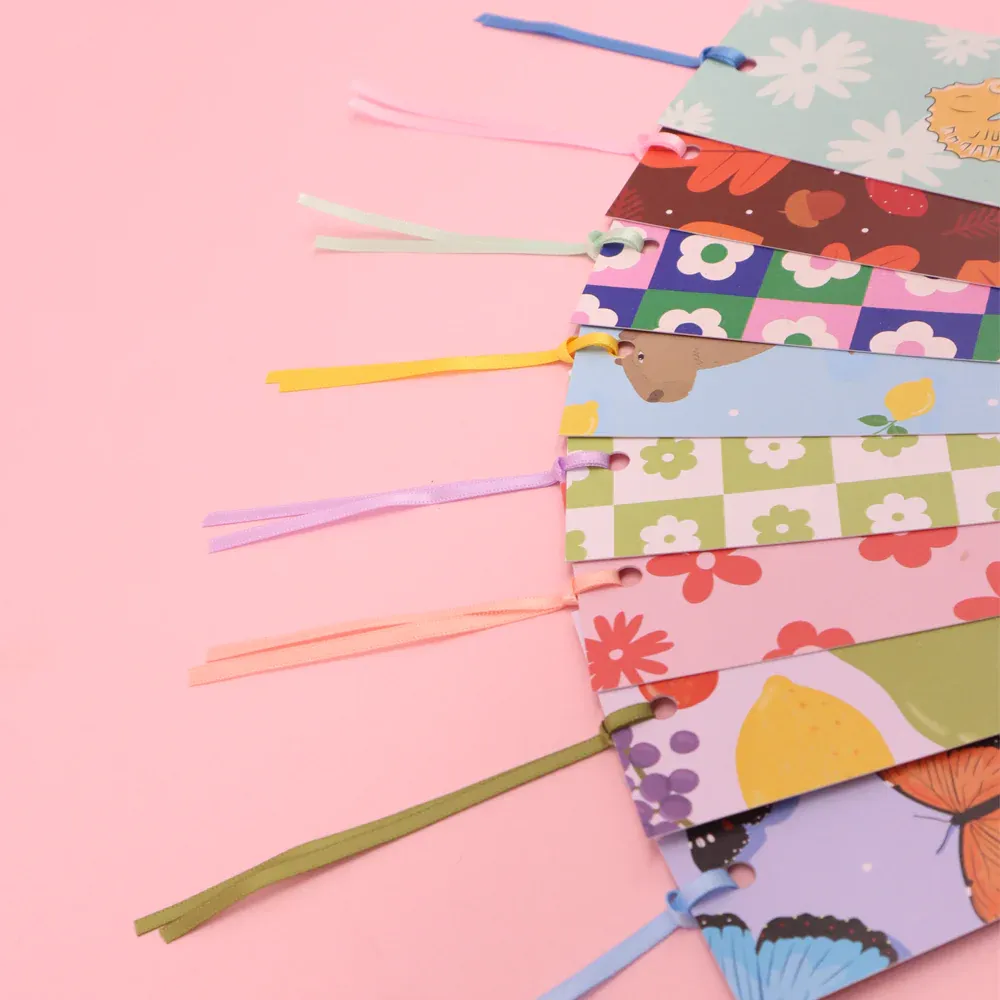 Iko Iko Double-Sided Bookmark - Flower Check