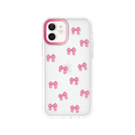iPhone 12 Pink Ribbon Bow Mini Phone Case