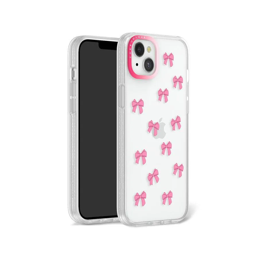 iPhone 12 Pink Ribbon Bow Mini Phone Case