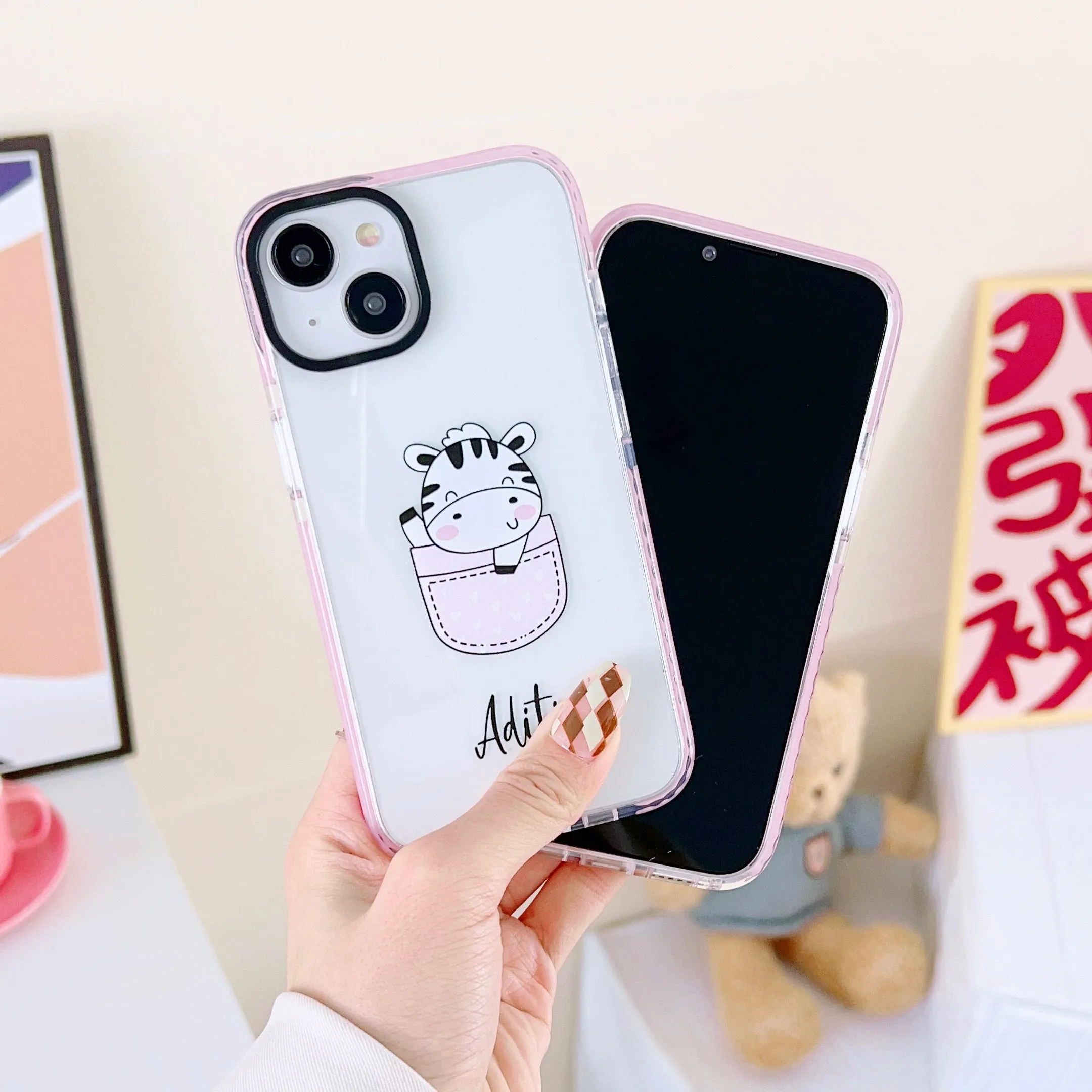 iPhone Impact Proof Customised Silicon Case ( Cute Pocket Animals )