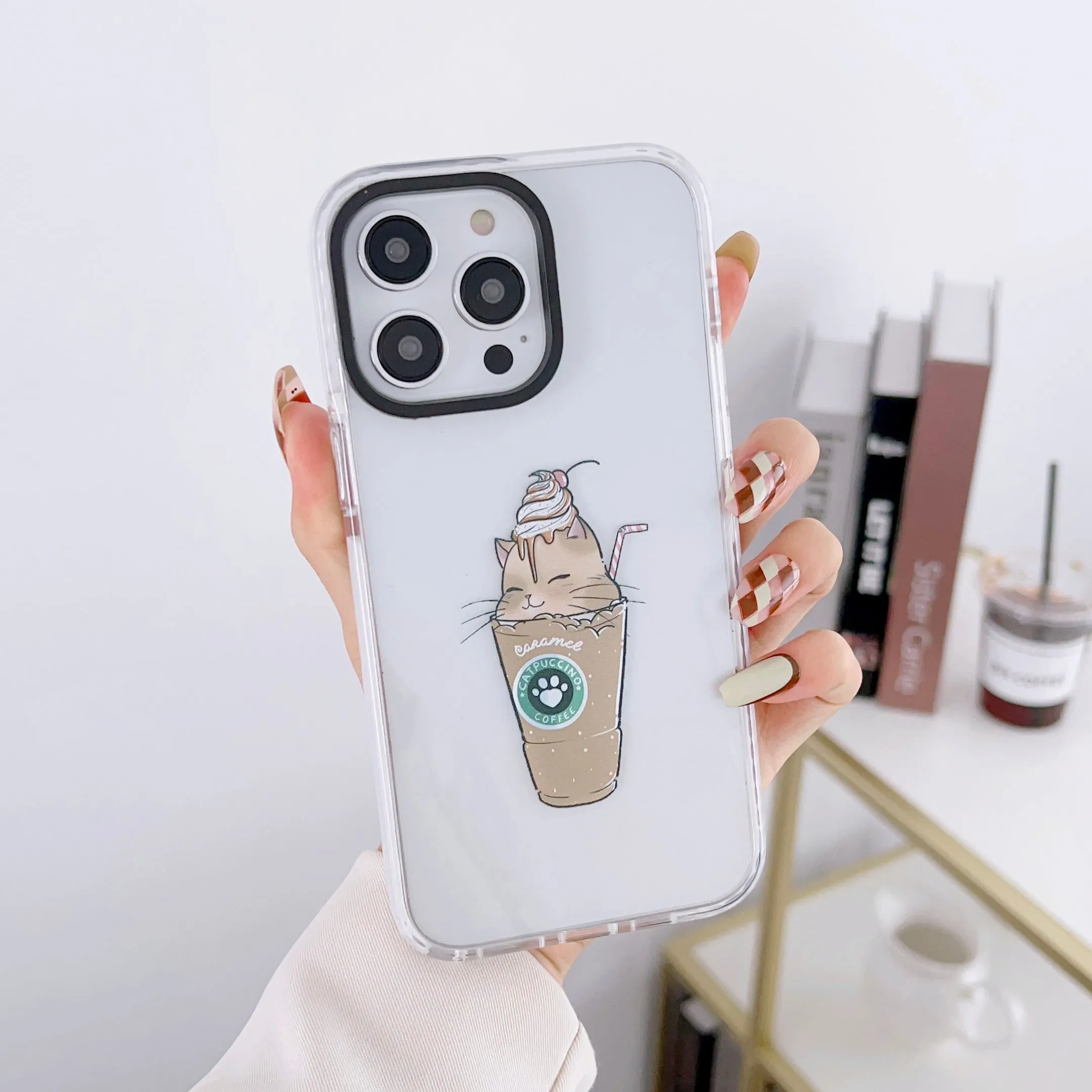 iPhone Impact Proof Silicon Case ( Cute Cat Cappuccino )