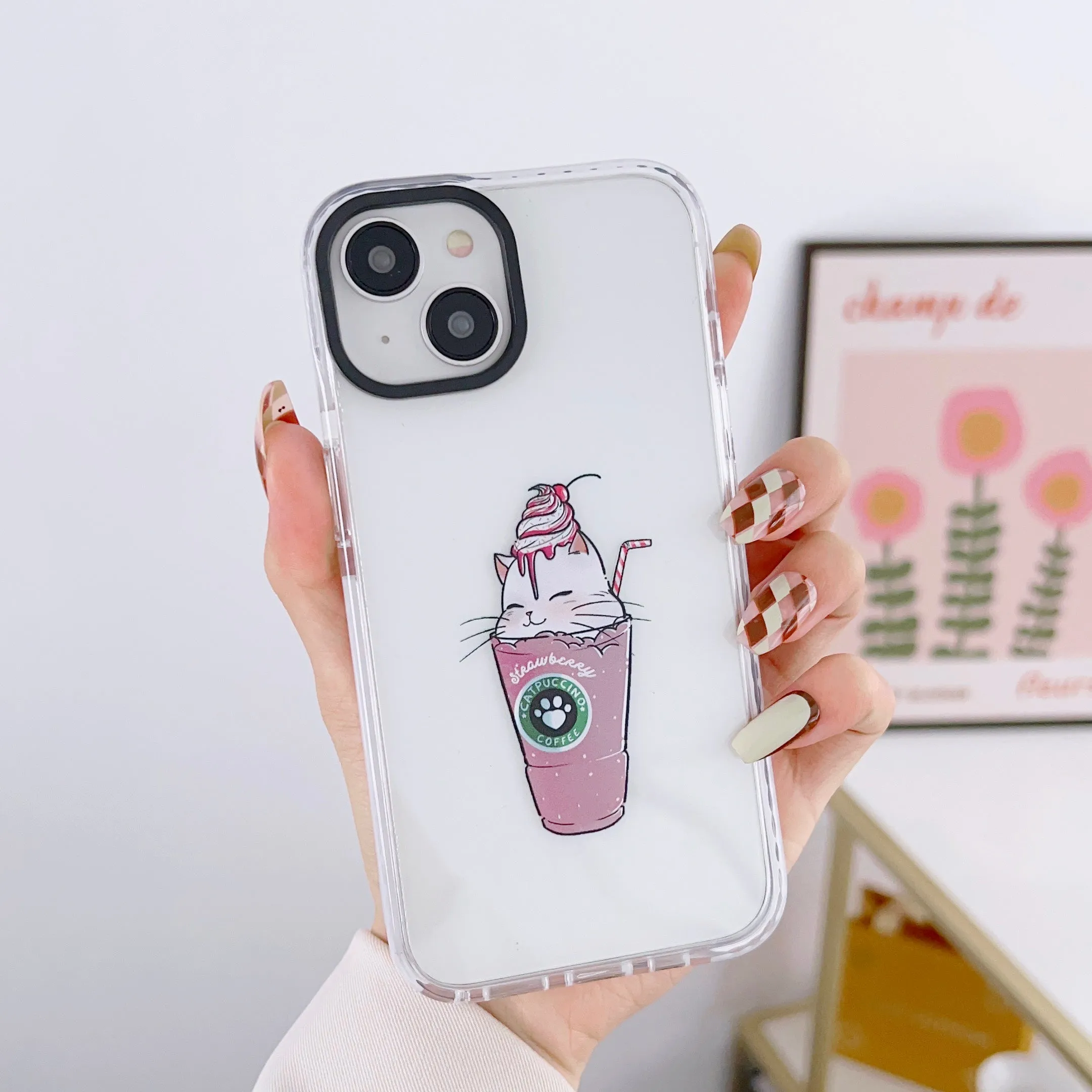 iPhone Impact Proof Silicon Case ( Cute Cat Cappuccino )
