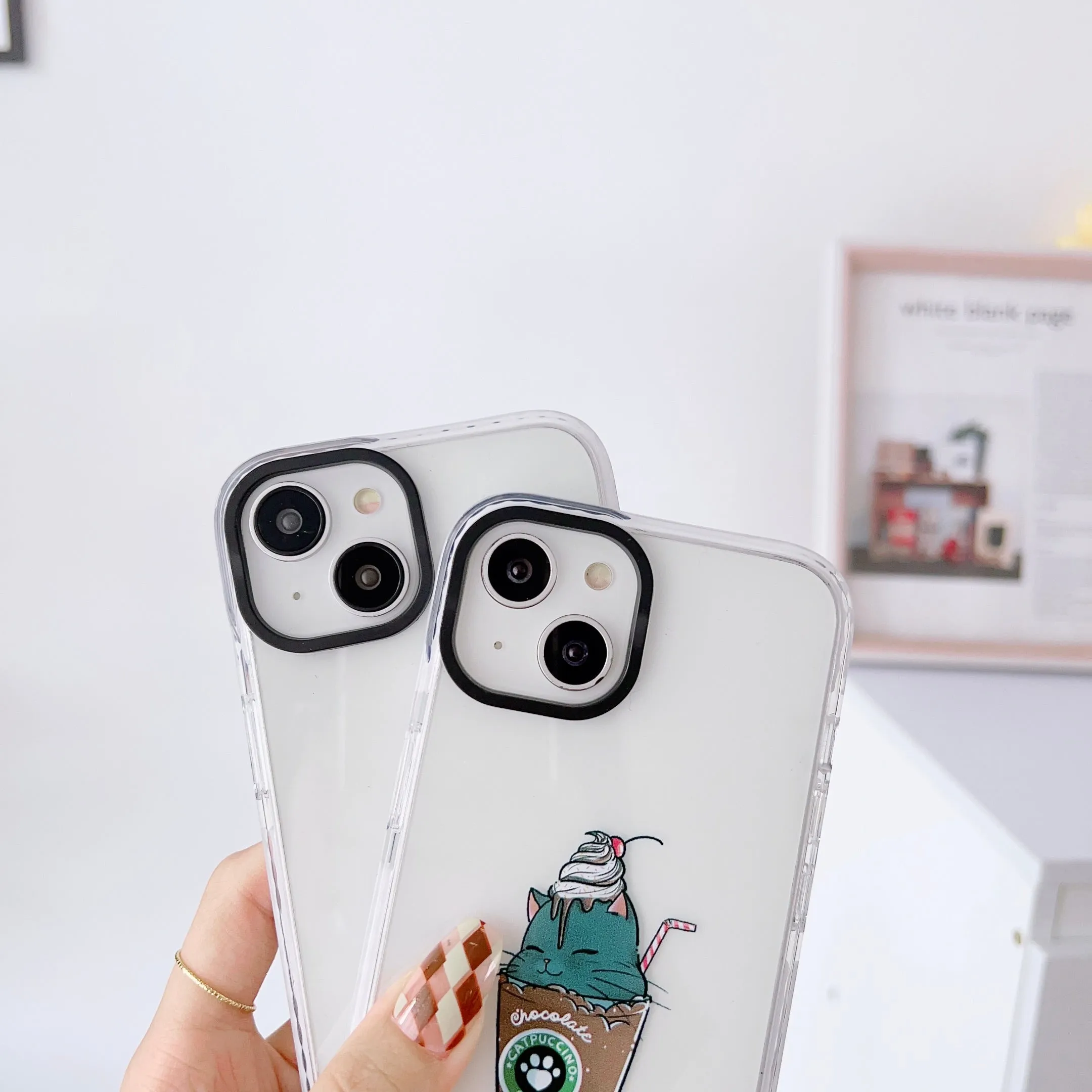 iPhone Impact Proof Silicon Case ( Cute Cat Cappuccino )