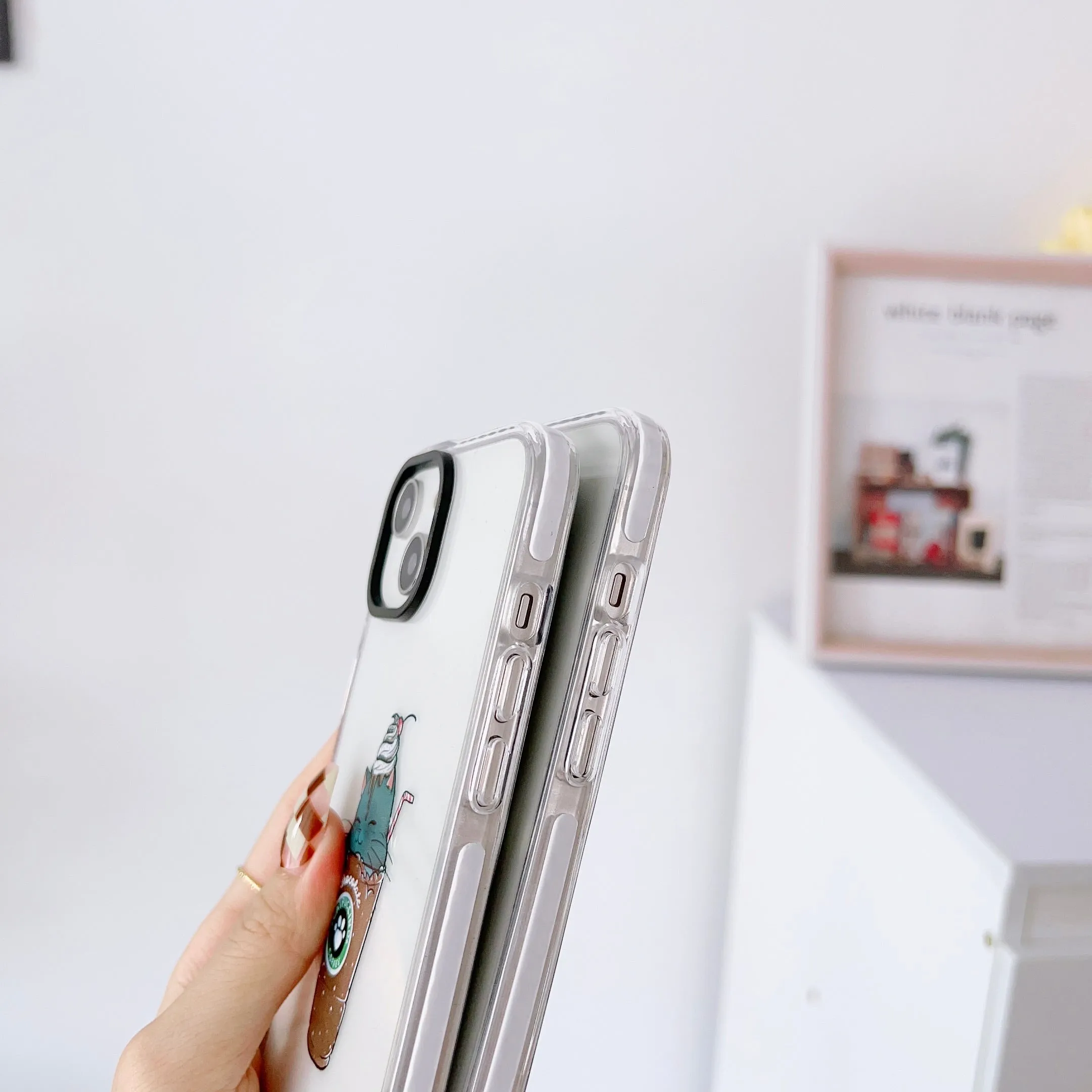 iPhone Impact Proof Silicon Case ( Cute Cat Cappuccino )