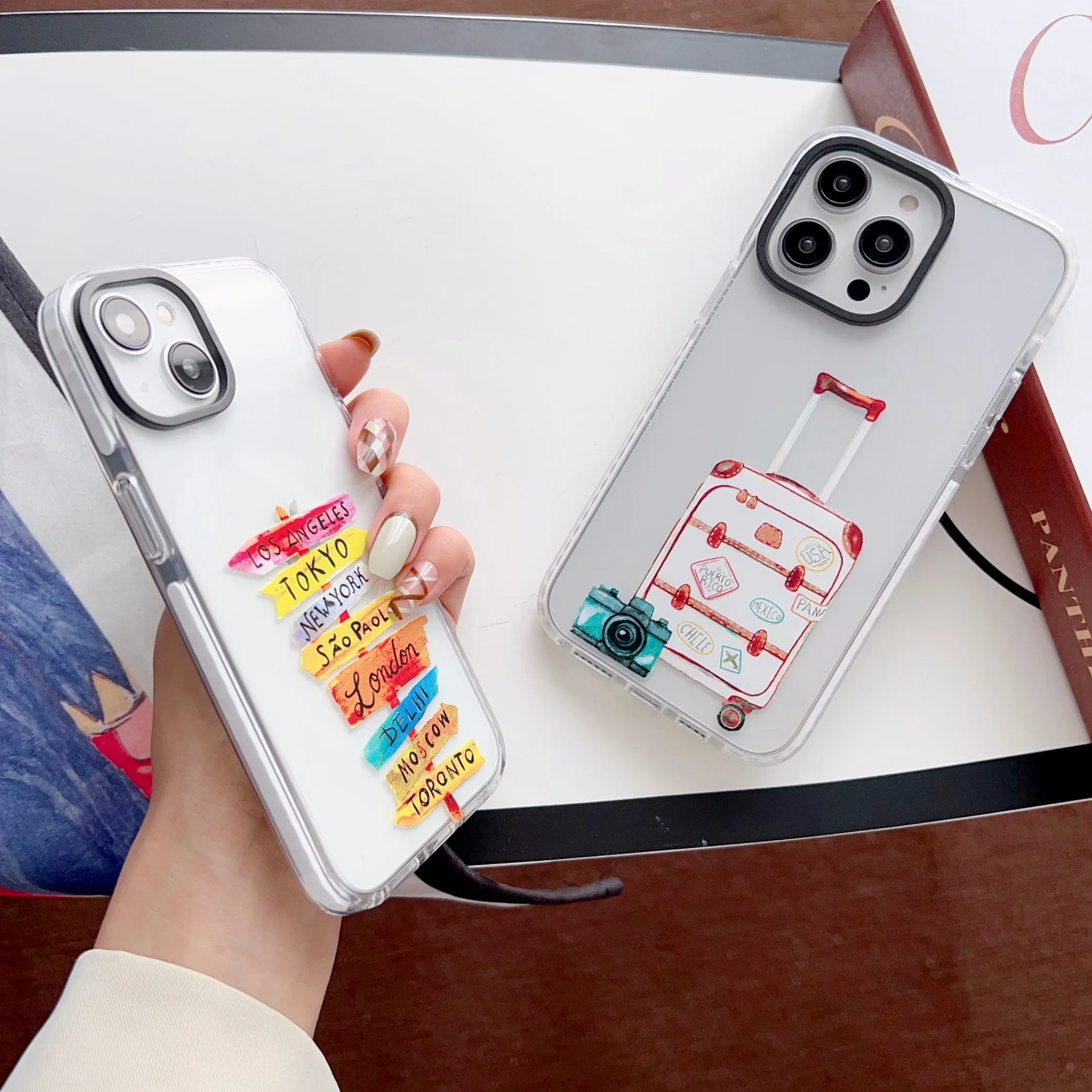 iPhone Impact Proof Silicon Case ( Travel Icons )