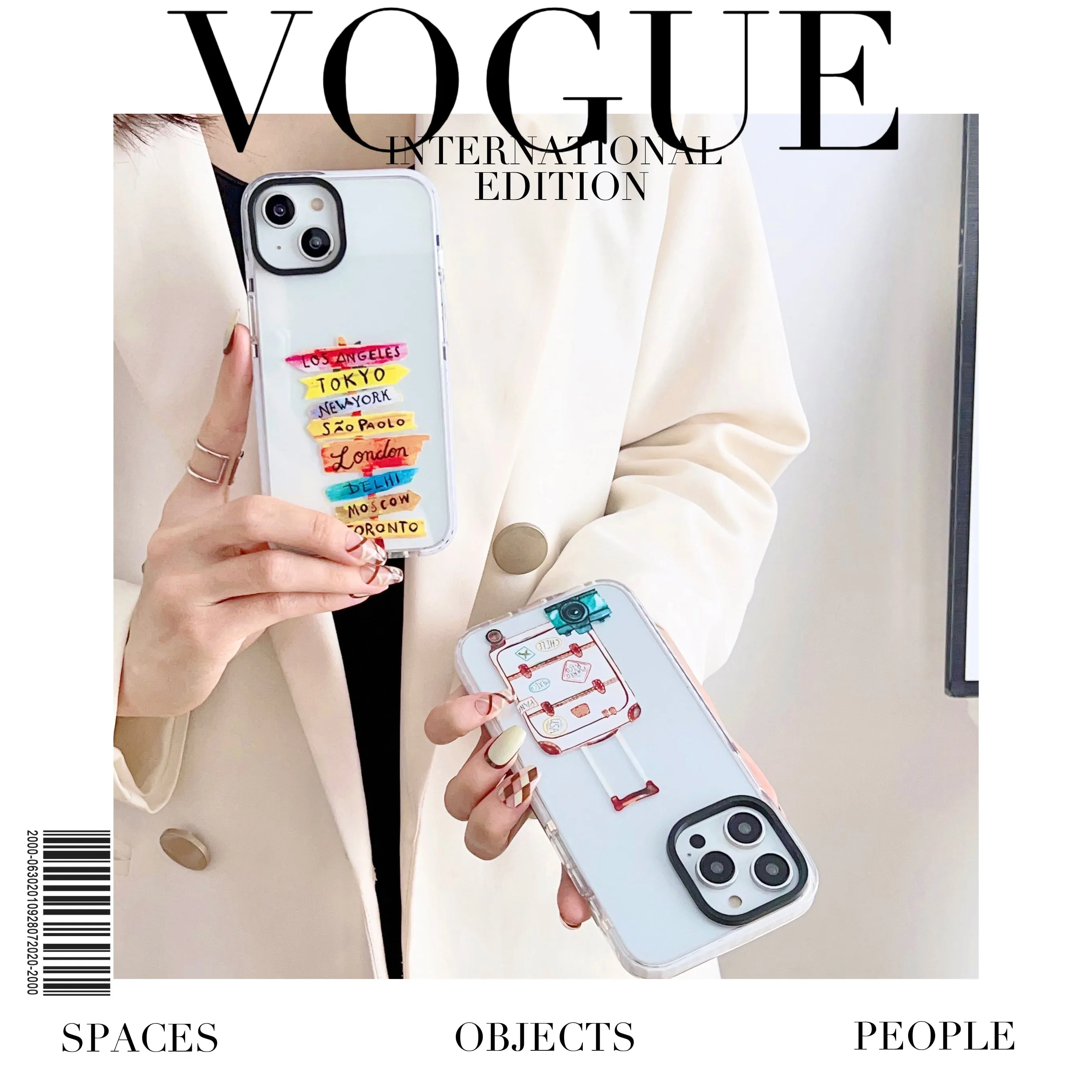 iPhone Impact Proof Silicon Case ( Travel Icons )