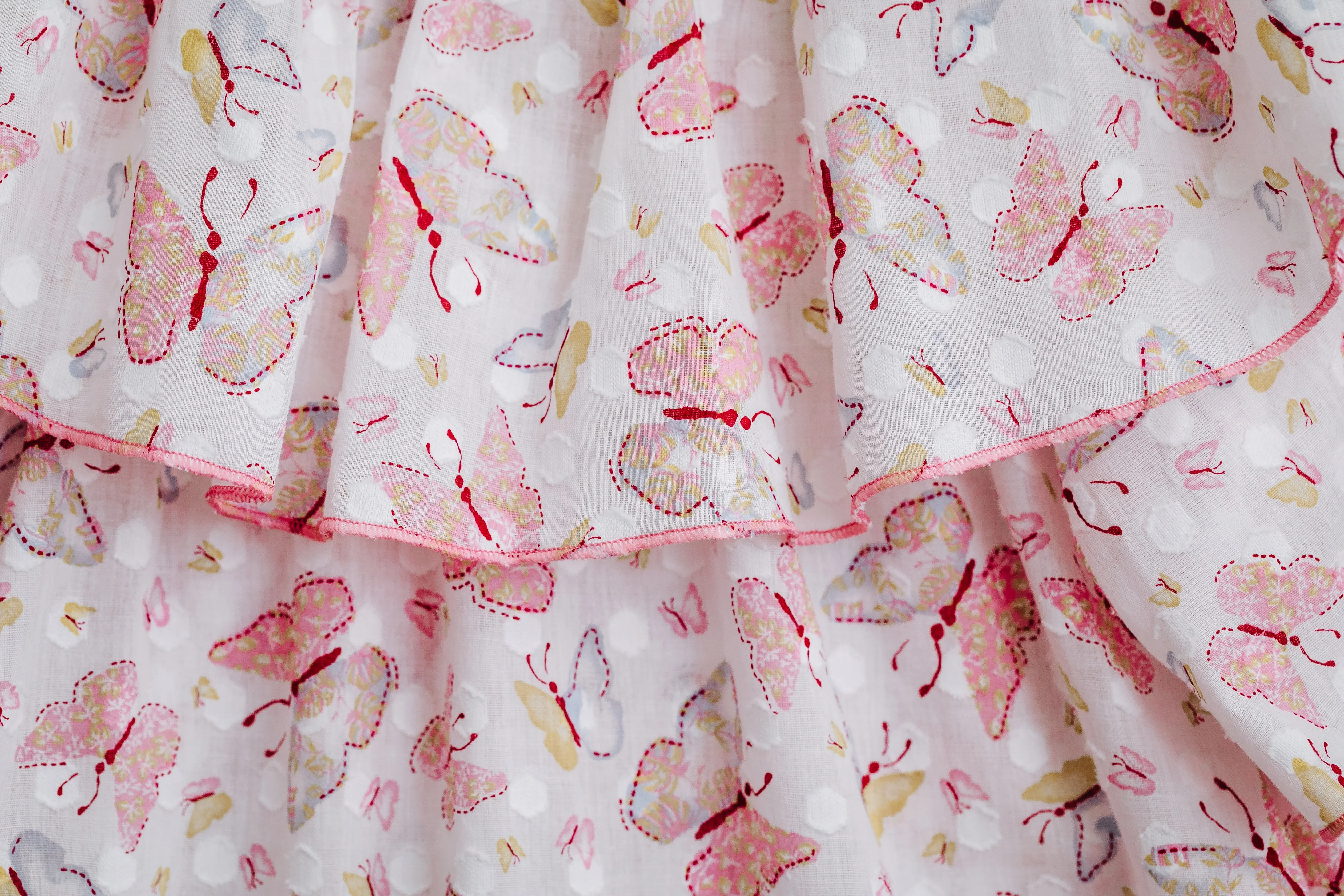 IRENA GIRLS’ COTTON NIGHTDRESS PINK BUTTERFLIES