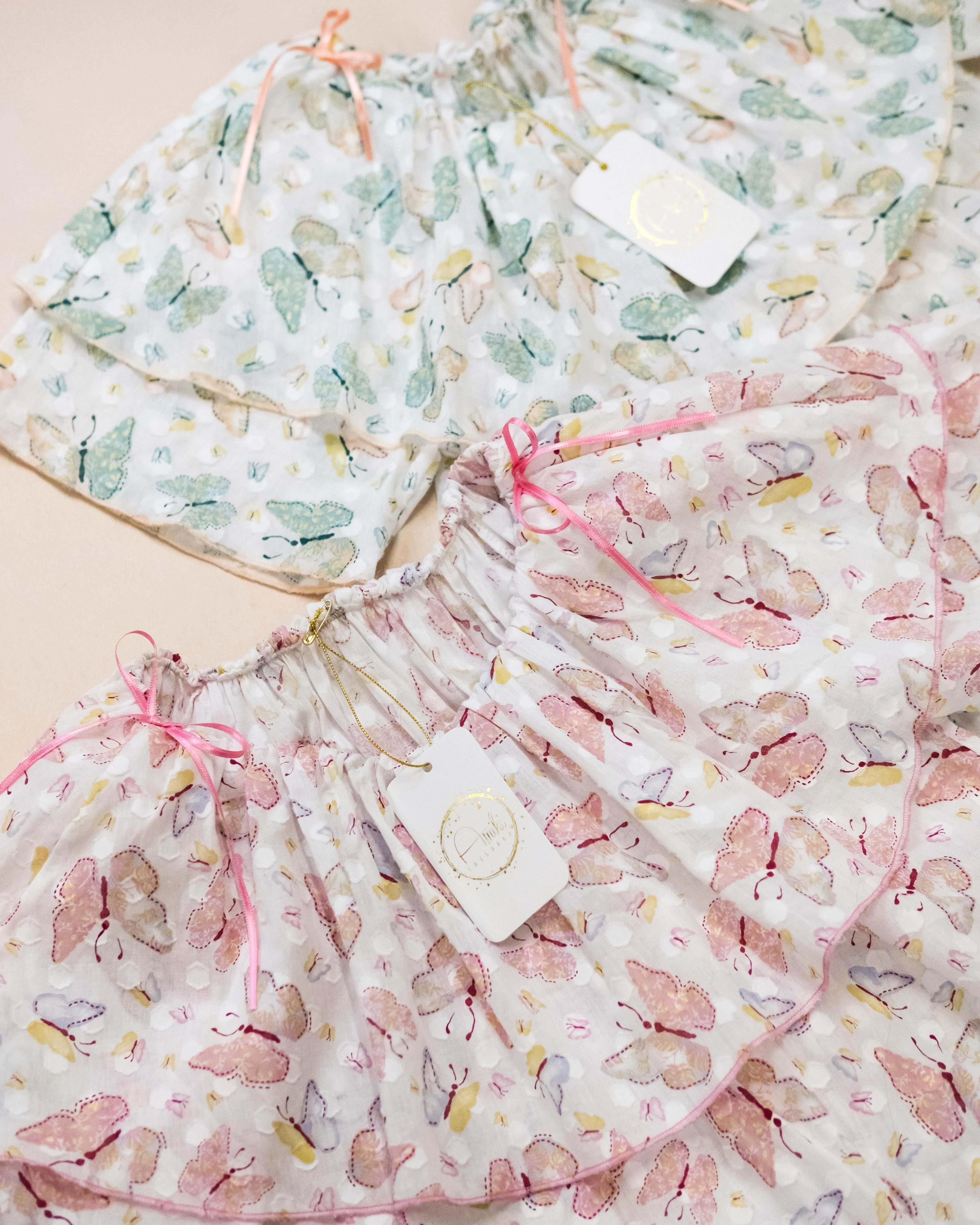 IRENA GIRLS’ COTTON NIGHTDRESS PINK BUTTERFLIES