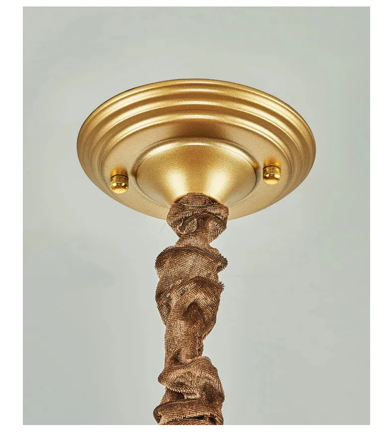 IWP K9 Crystal Modern Glass Chandelier Light Copper Luxury Hanging Lamp