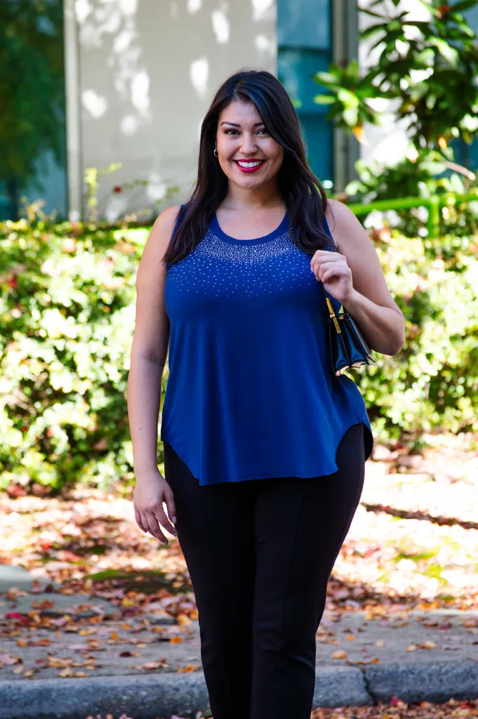 Jazz Tank, Indigo Diamond, Bamboo