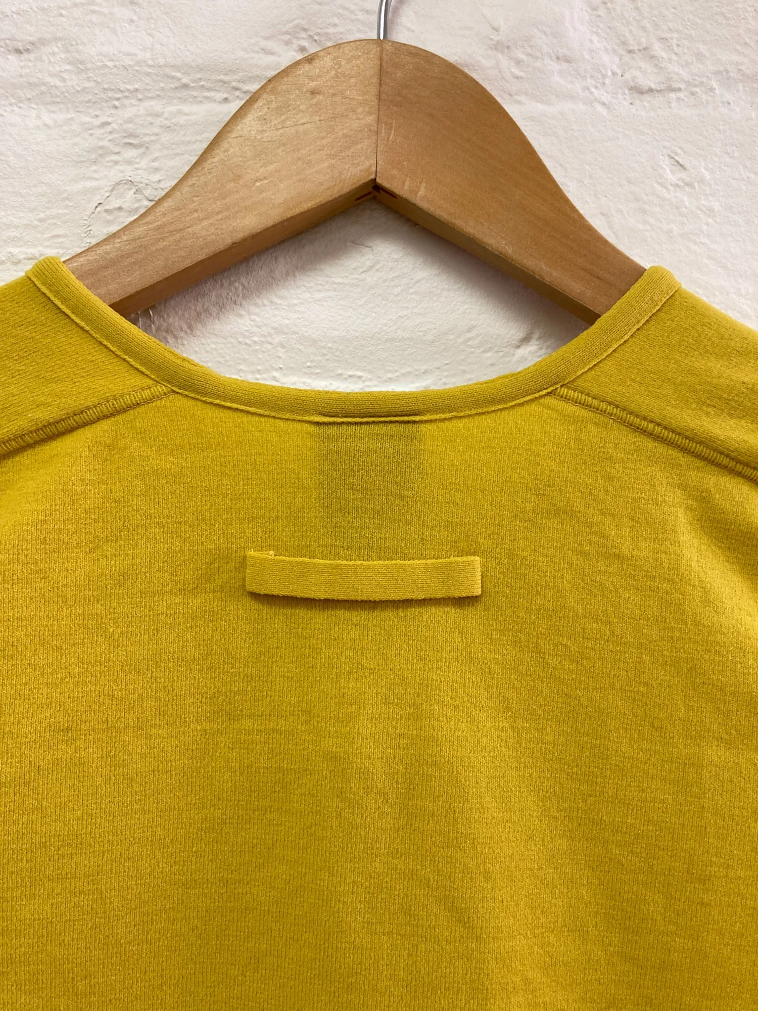Jean Paul Gaultier mustard snap button cardigan with embroidered hem - size 40