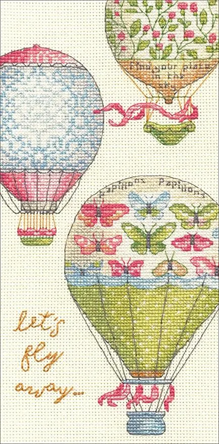 LET'S FLY AWAY, Counted Cross Stitch Kit, 18 count ivory Aida, DIMENSIONS (70-65181)
