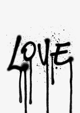 Love 2.0' Typographic Wall Art Print