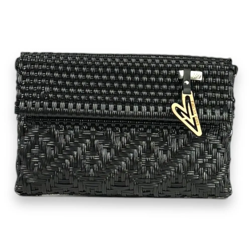 Maria Victoria | Glow Black DI | Upcycled, Handwoven, Clutch