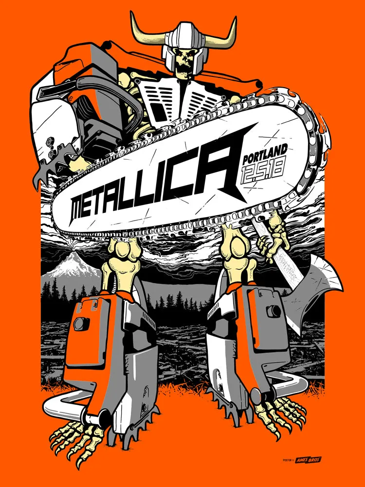Metallica 2018 Portland, OR Poster - Hot Shot Edition