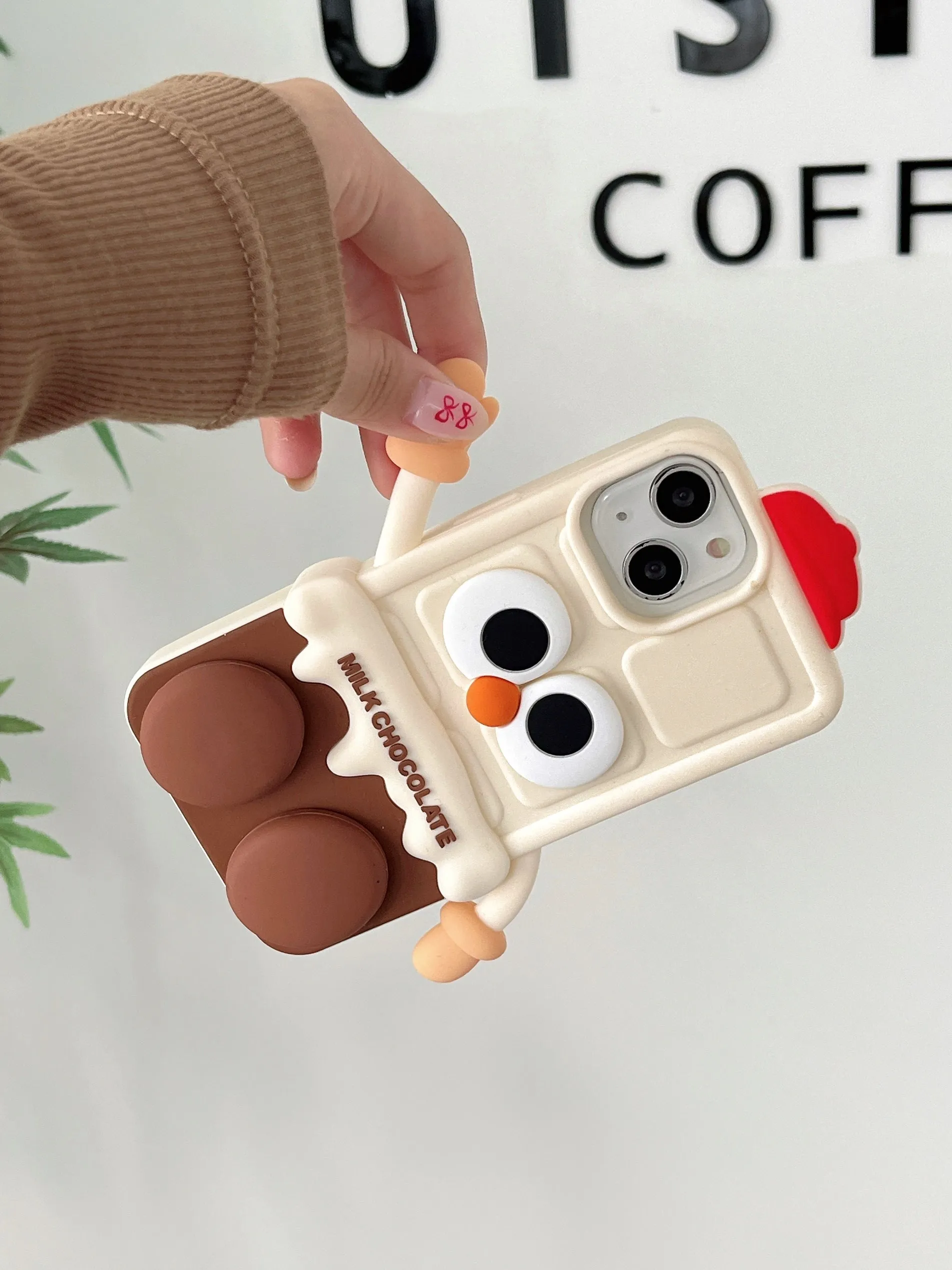 Milk Choco Baby Designer Silicon iPhone Case With Phone Stand