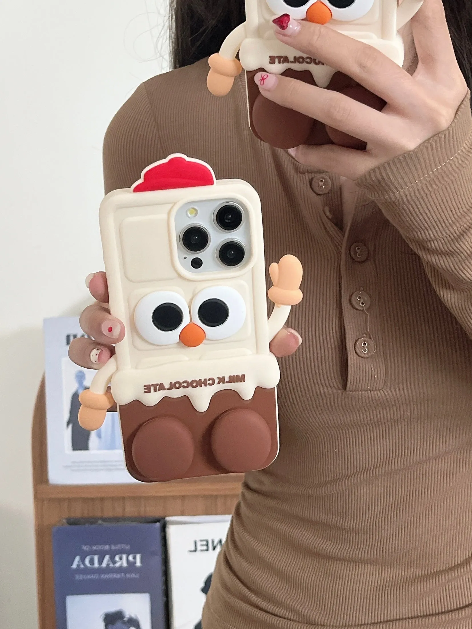 Milk Choco Baby Designer Silicon iPhone Case With Phone Stand