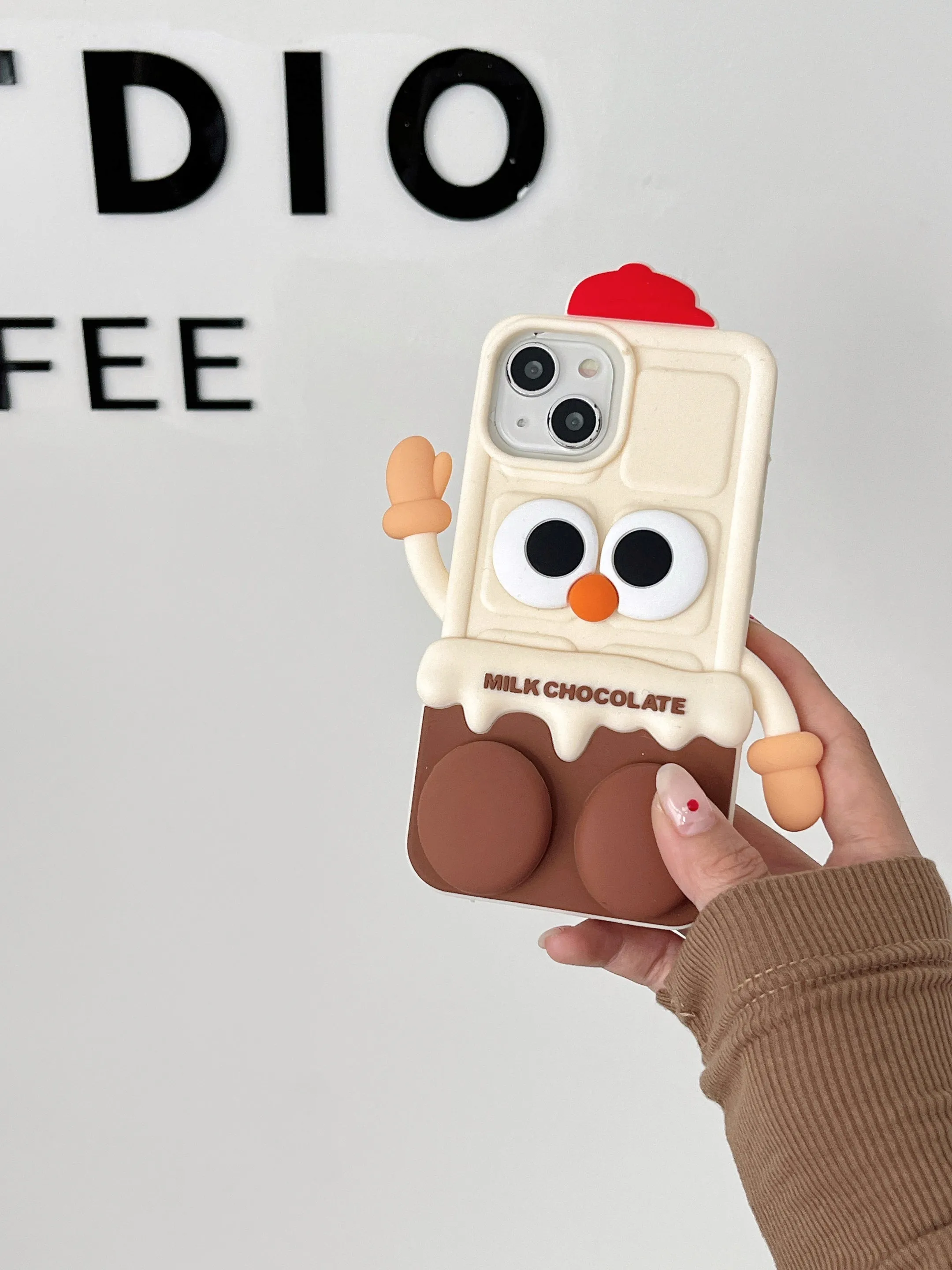 Milk Choco Baby Designer Silicon iPhone Case With Phone Stand