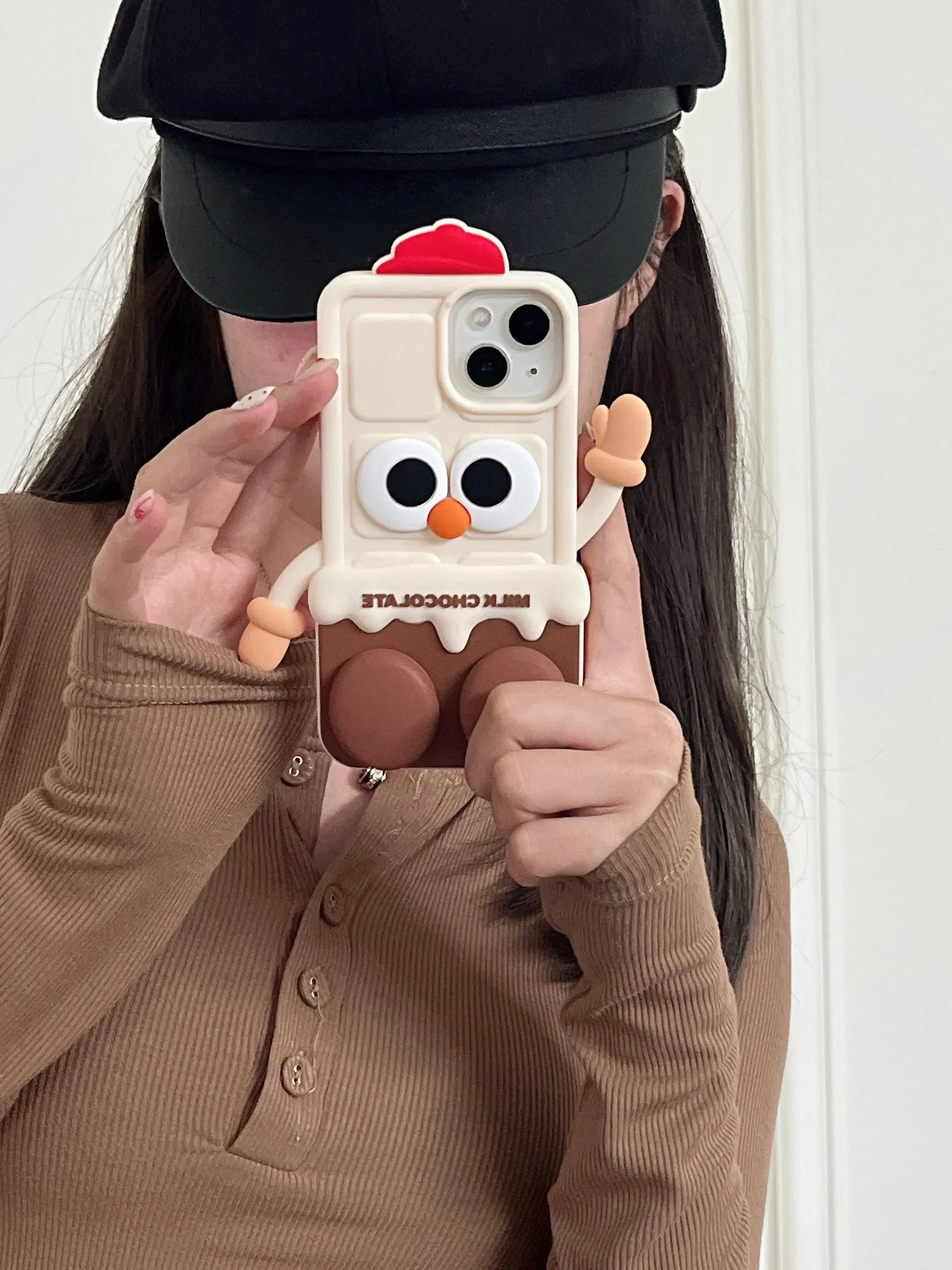 Milk Choco Baby Designer Silicon iPhone Case With Phone Stand