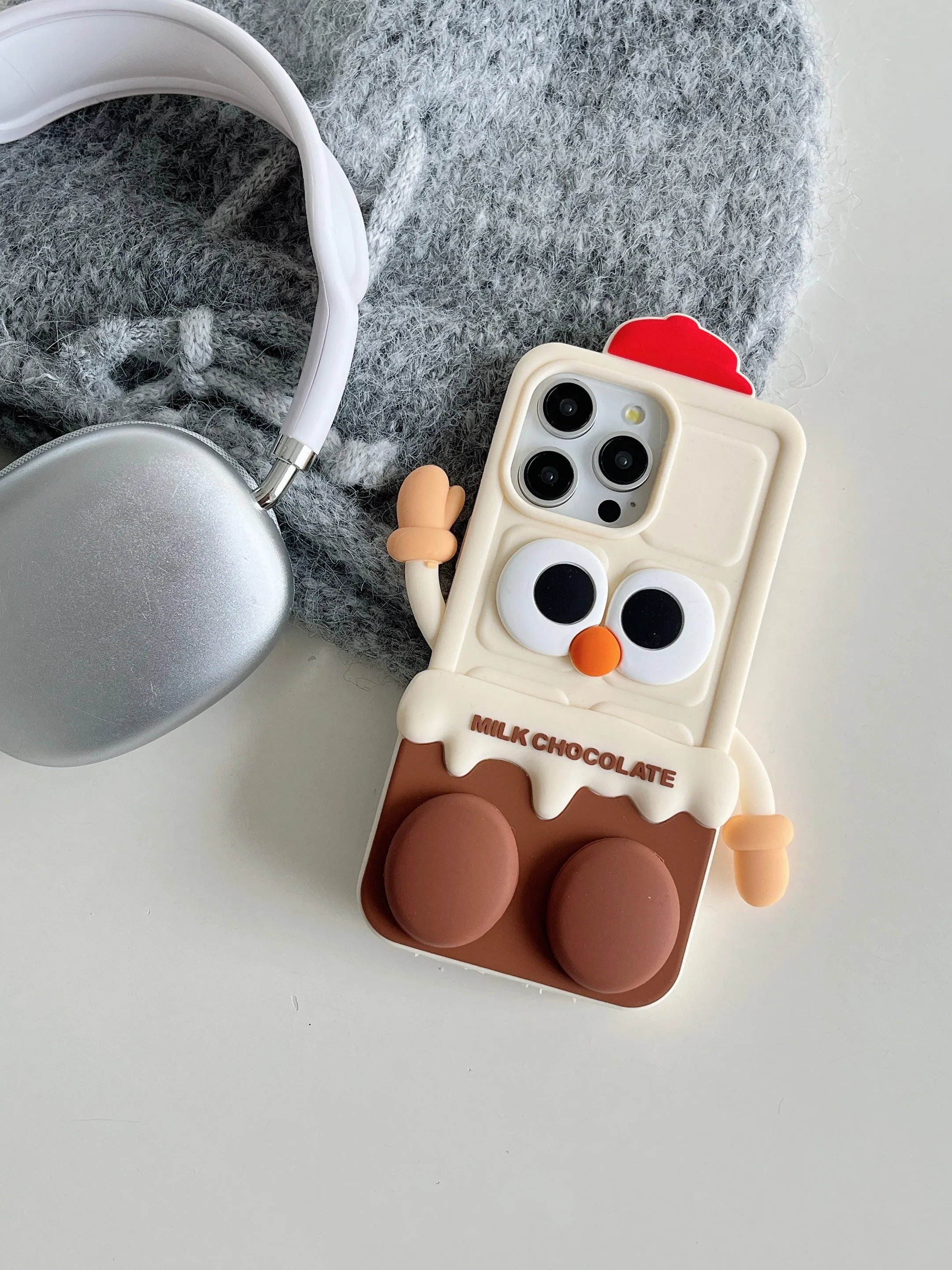 Milk Choco Baby Designer Silicon iPhone Case With Phone Stand