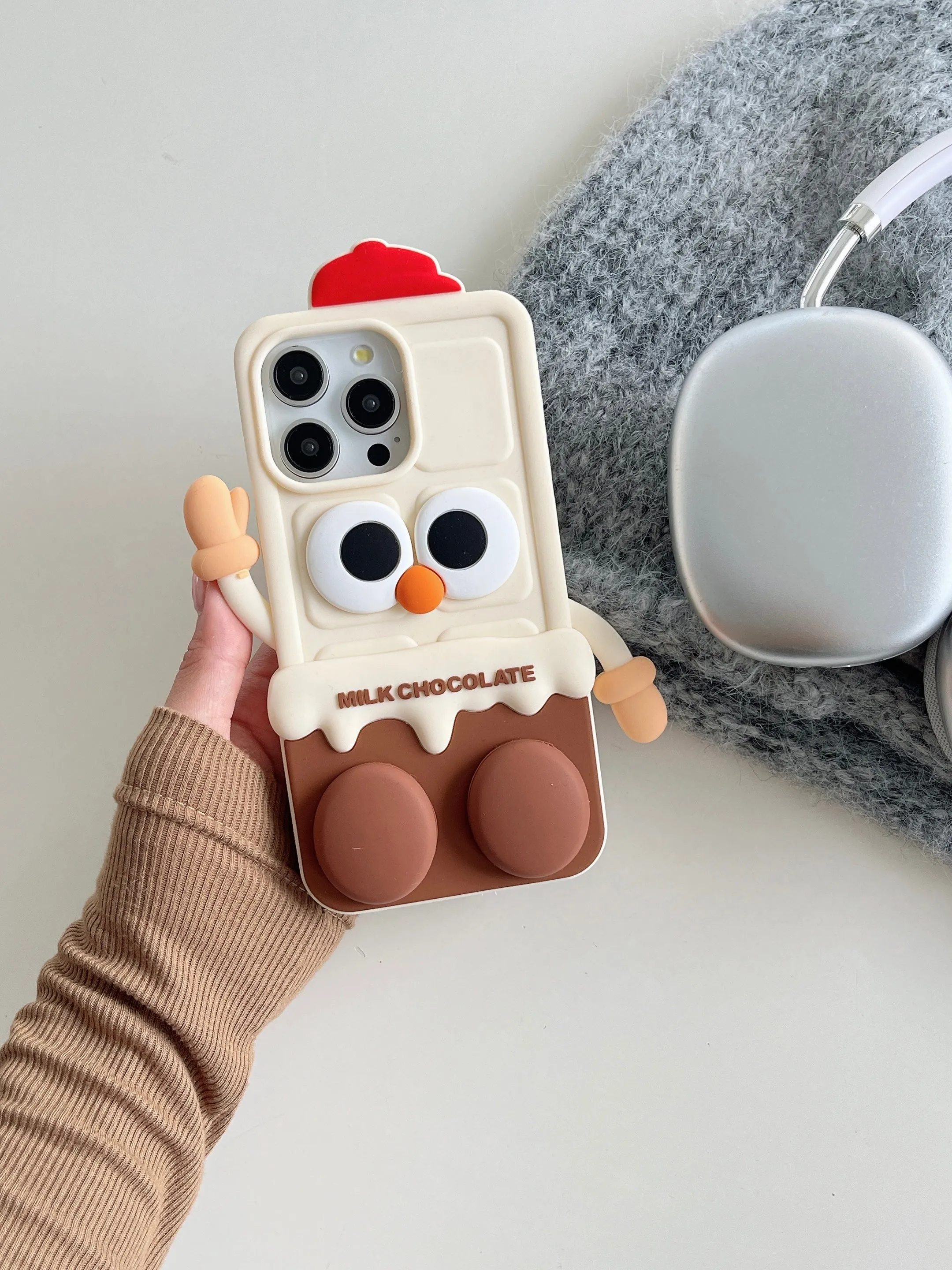 Milk Choco Baby Designer Silicon iPhone Case With Phone Stand
