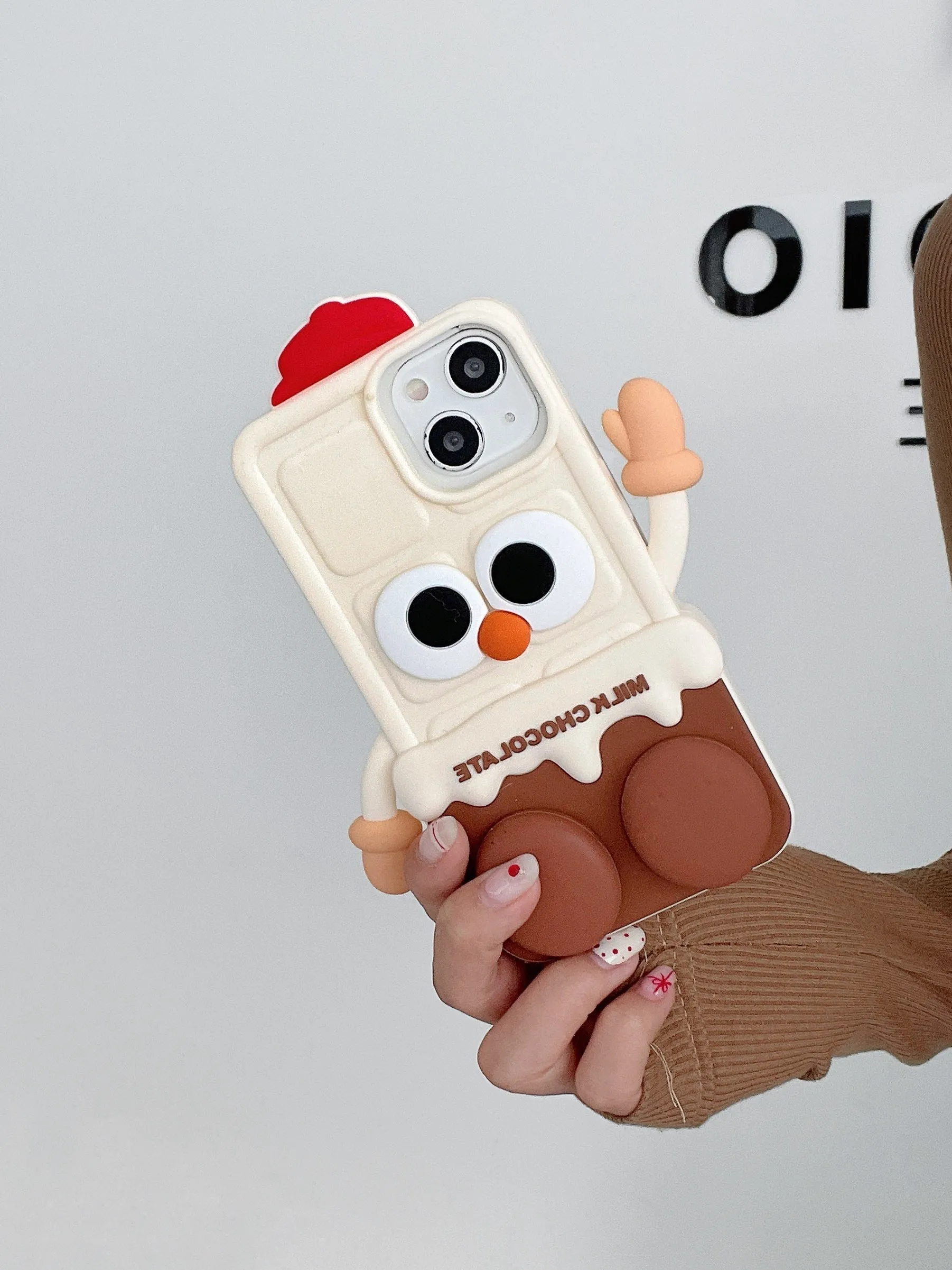 Milk Choco Baby Designer Silicon iPhone Case With Phone Stand