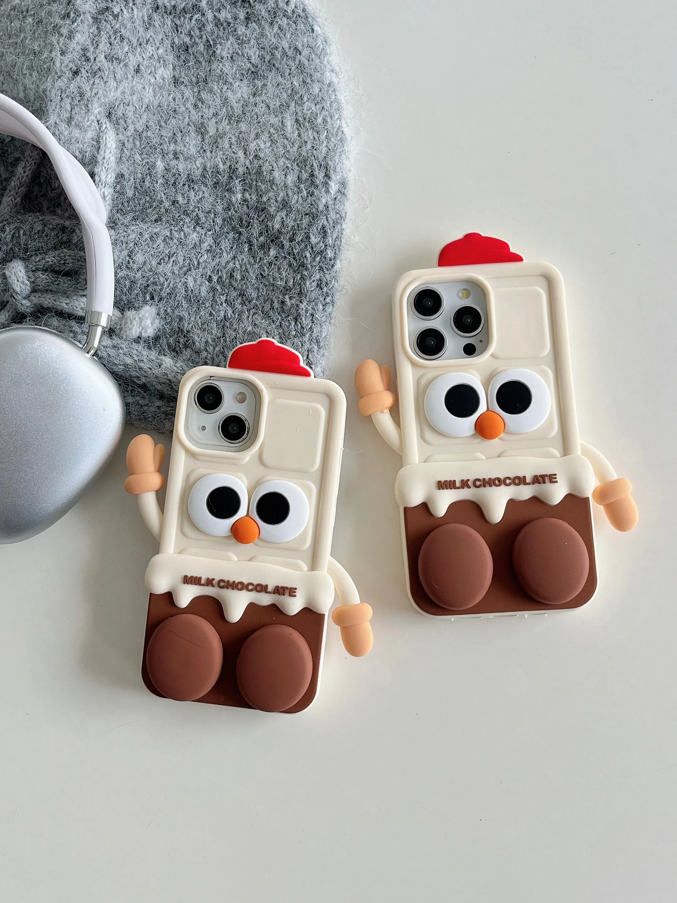 Milk Choco Baby Designer Silicon iPhone Case With Phone Stand