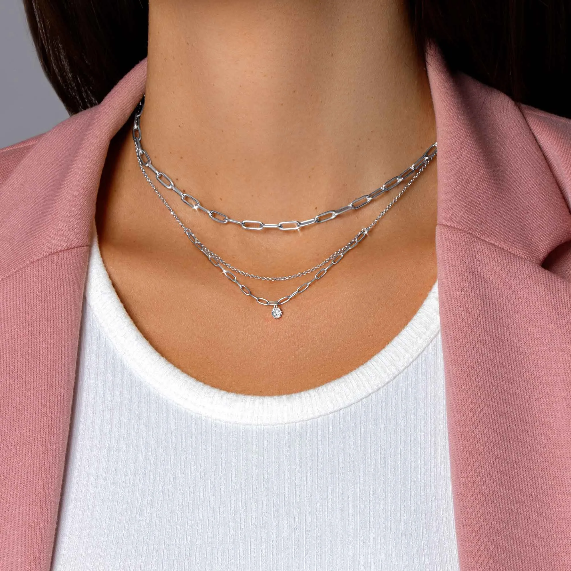 Nova Sparks Silver Necklace