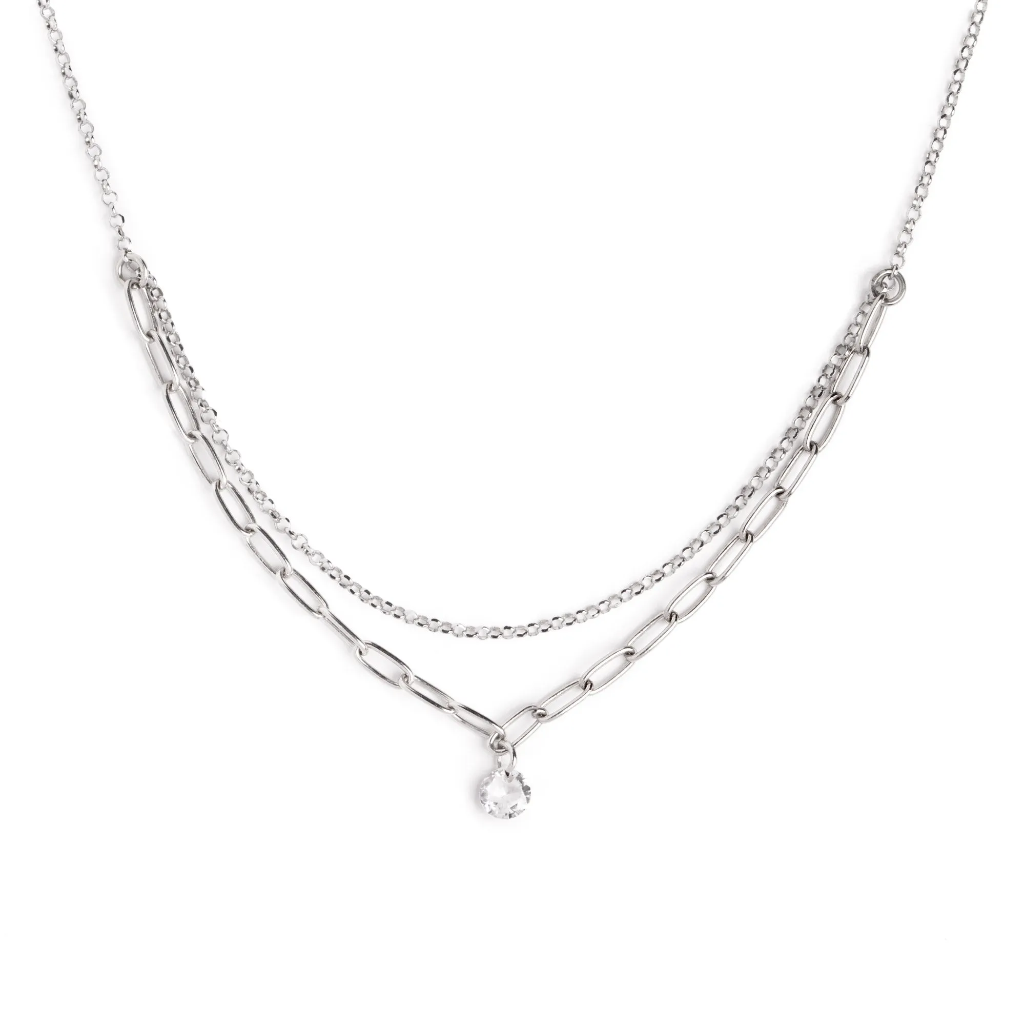 Nova Sparks Silver Necklace