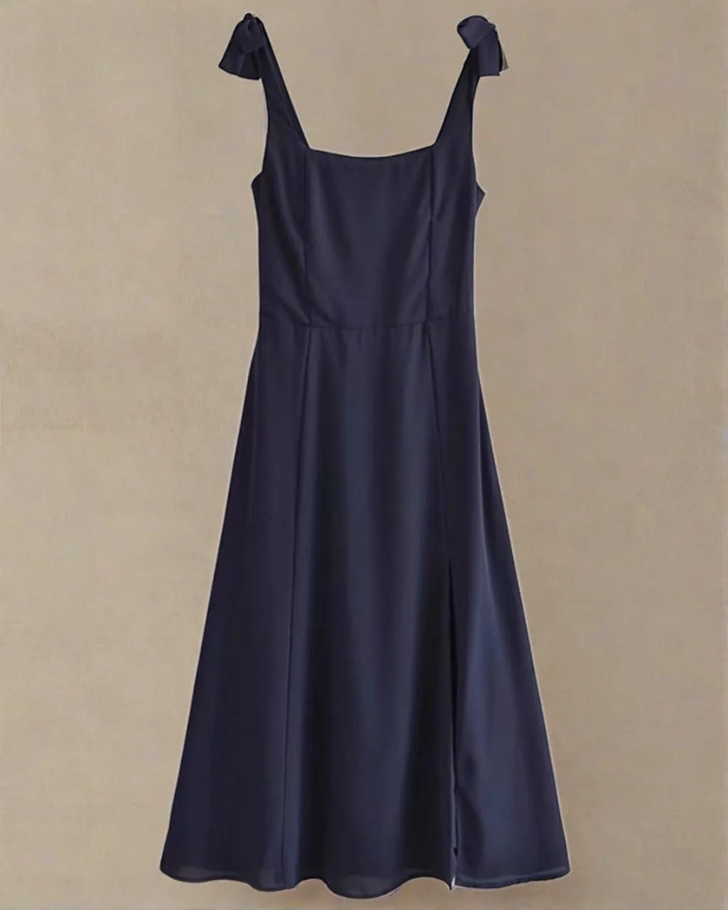 Oceane Blue Strappy Dress - Square Neck Midi Dress
