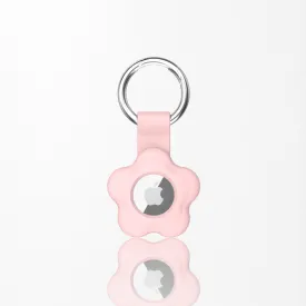 Pink Flower Silicone AirTag Case
