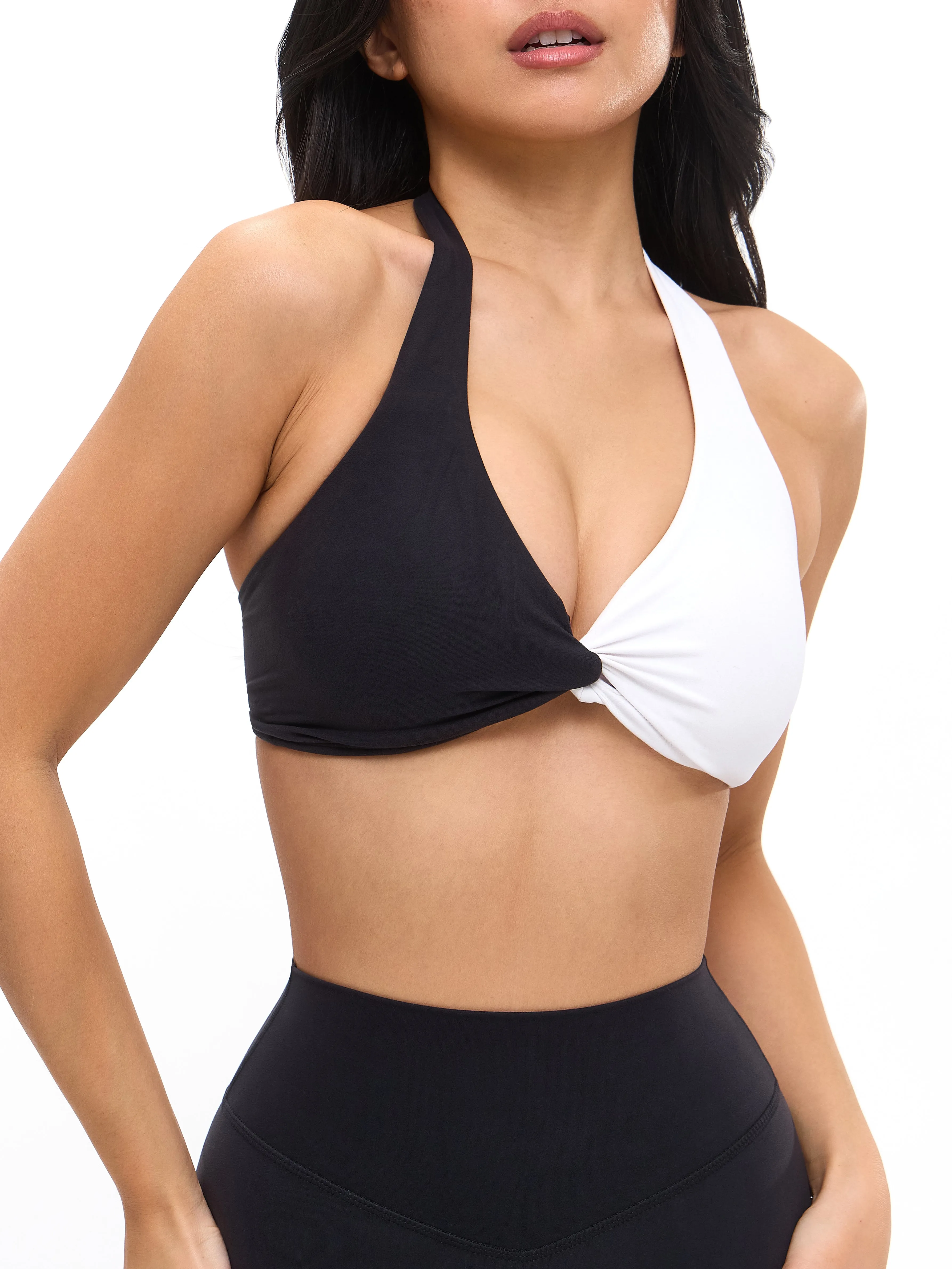 Poshknit Twist Halter - Black / White