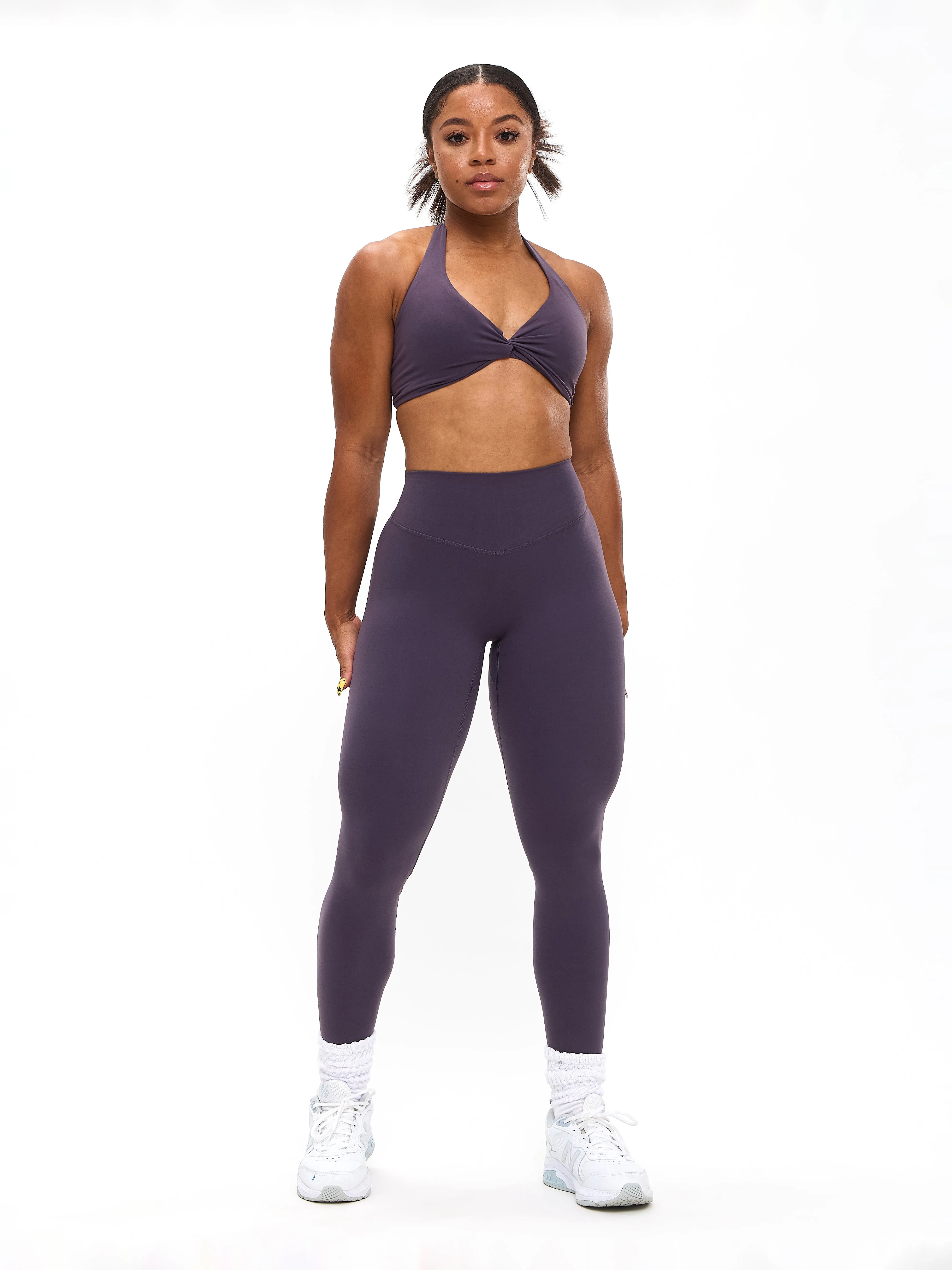 Poshknit Twist Halter - Purple Shadow