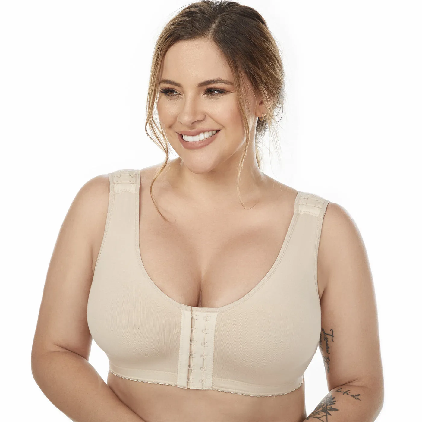 Post Surgical Compression Bra Low compression, High-back design & Wide straps Maria E 9304