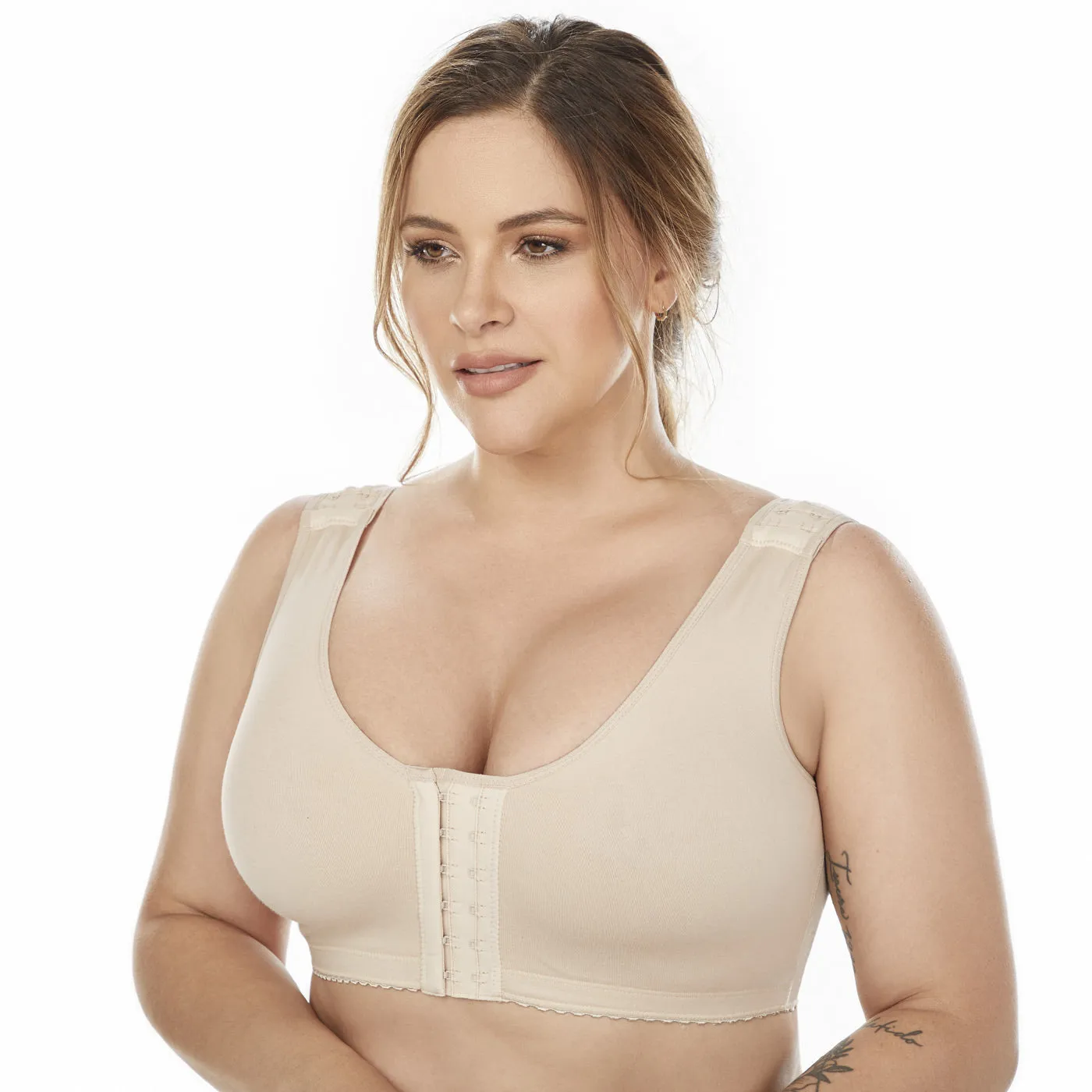 Post Surgical Compression Bra Low compression, High-back design & Wide straps Maria E 9304