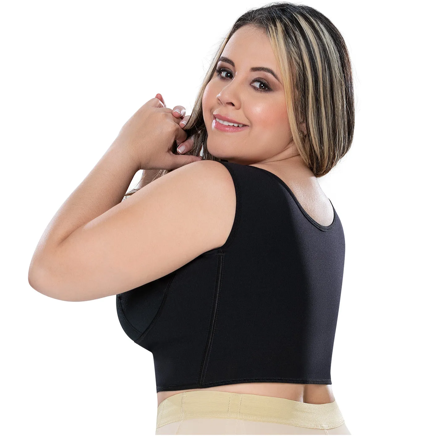 Post Surgical Compression Bra with Hook and eye closure Breast support and enhancement. MYD 0019