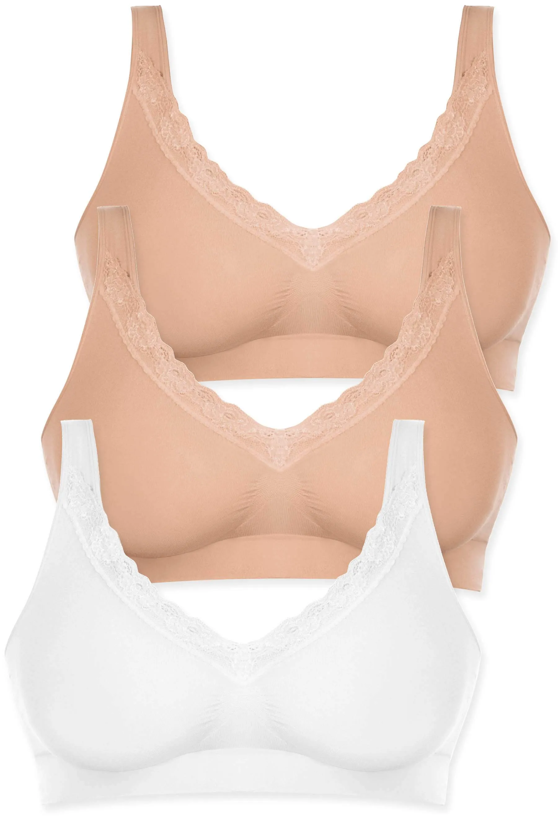 Pregnancy Cotton Rich Pull On Sleep Bra - 3 Pack