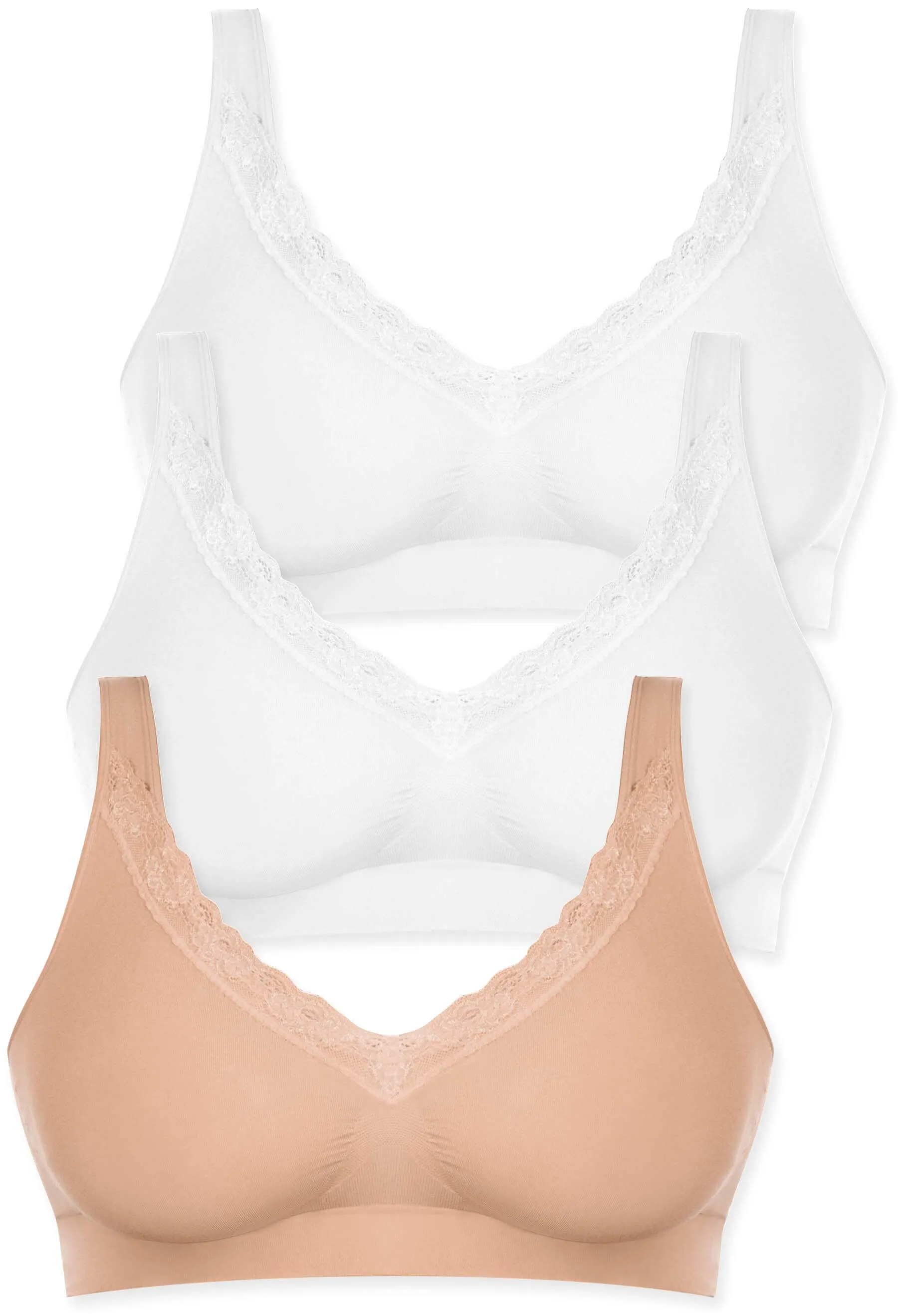 Pregnancy Cotton Rich Pull On Sleep Bra - 3 Pack